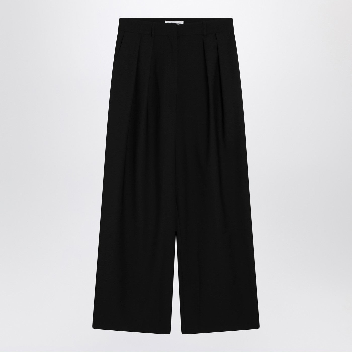 The Frankie Shop Black Wide-Leg Ripley Wool-Blend Trousers Women The Frankie Shop