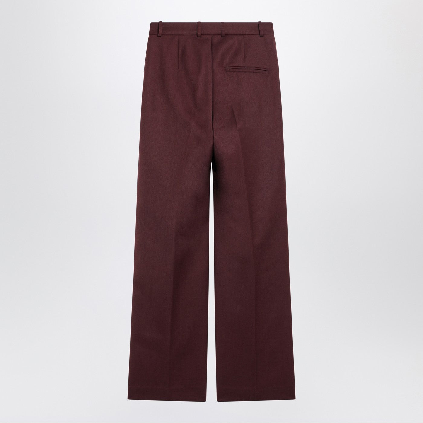 The Frankie Shop Lenora Burgundy Wool-Blend Trousers Women The Frankie Shop