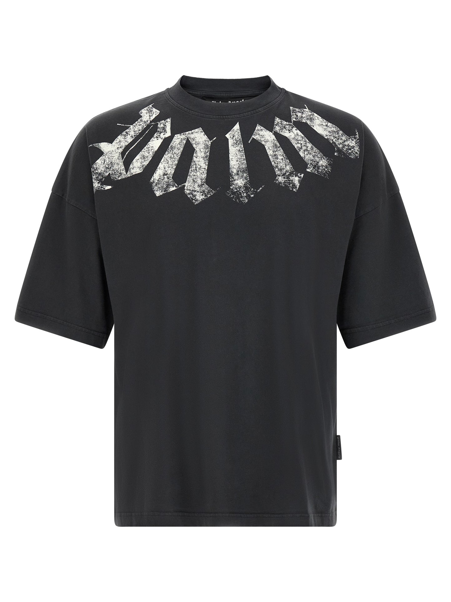 Palm Angels Men Craquelé Gothic Print T-Shirt PALM ANGELS