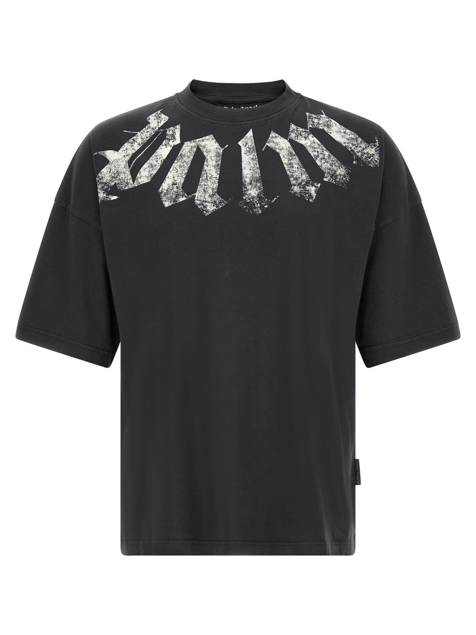 Palm Angels Men Craquelé Gothic Print T-Shirt PALM ANGELS