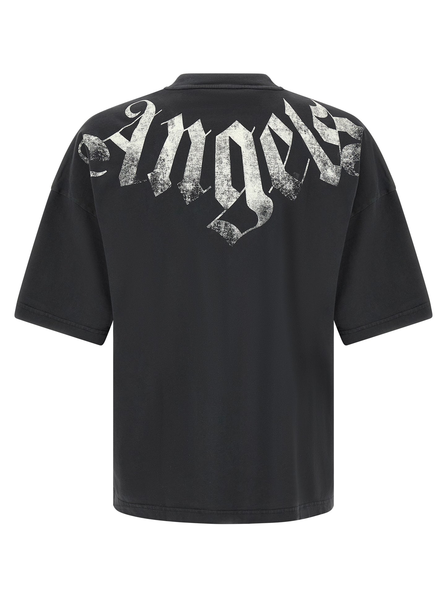 Palm Angels Men Craquelé Gothic Print T-Shirt PALM ANGELS