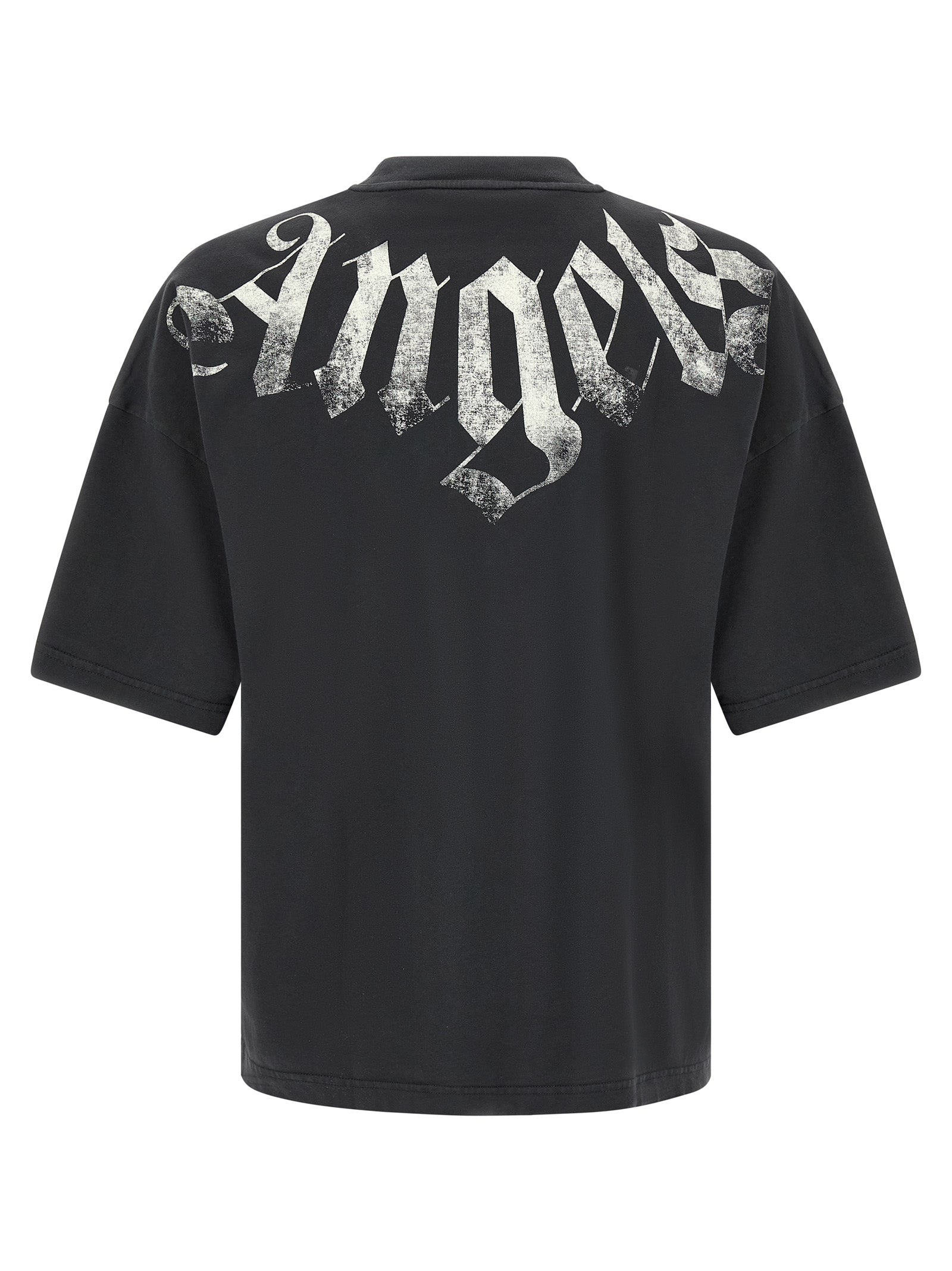 Palm Angels Men Craquelé Gothic Print T-Shirt PALM ANGELS