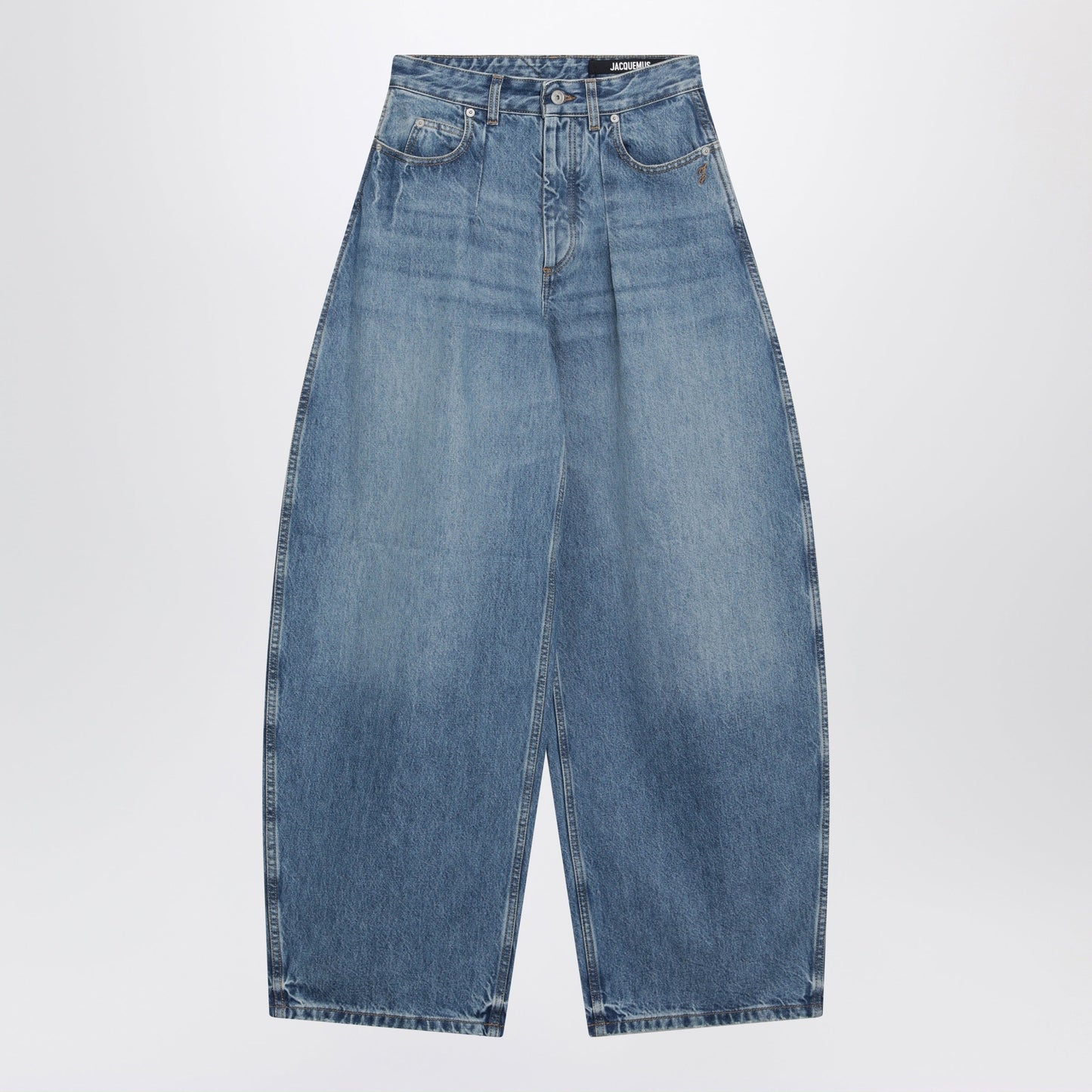 Jacquemus Ovalo Jeans In Indigo De-Nã®Mes Denim Women JACQUEMUS