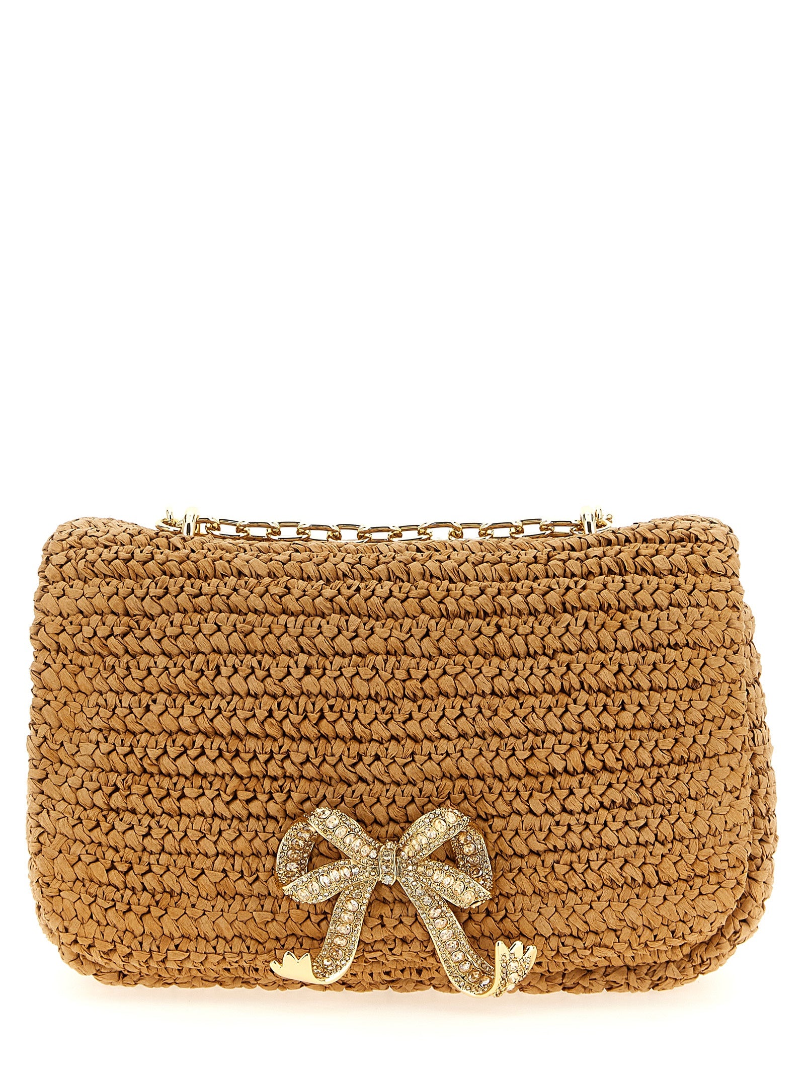 Self Portrait Women 'Raffia Bow Charm' Shoulder Bag SELF-PORTRAIT