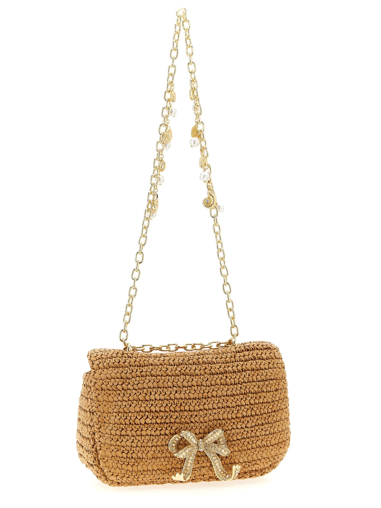 Self Portrait Women 'Raffia Bow Charm' Shoulder Bag SELF-PORTRAIT