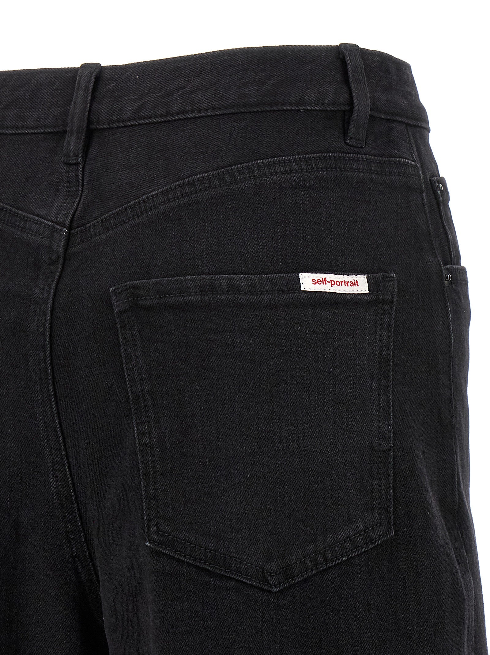 Self Portrait Women 'Black Barrel Leg' Jeans SELF-PORTRAIT