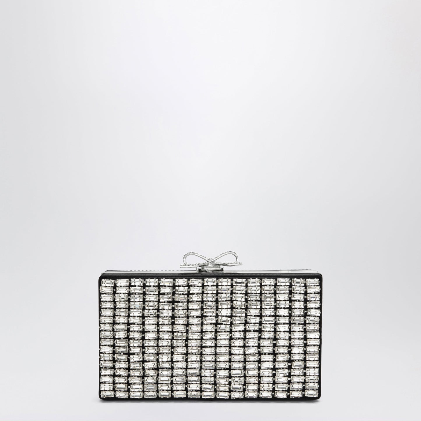 Self-Portrait Silver Crystal Mesh Clutch Bag Women SELF-PORTRAIT