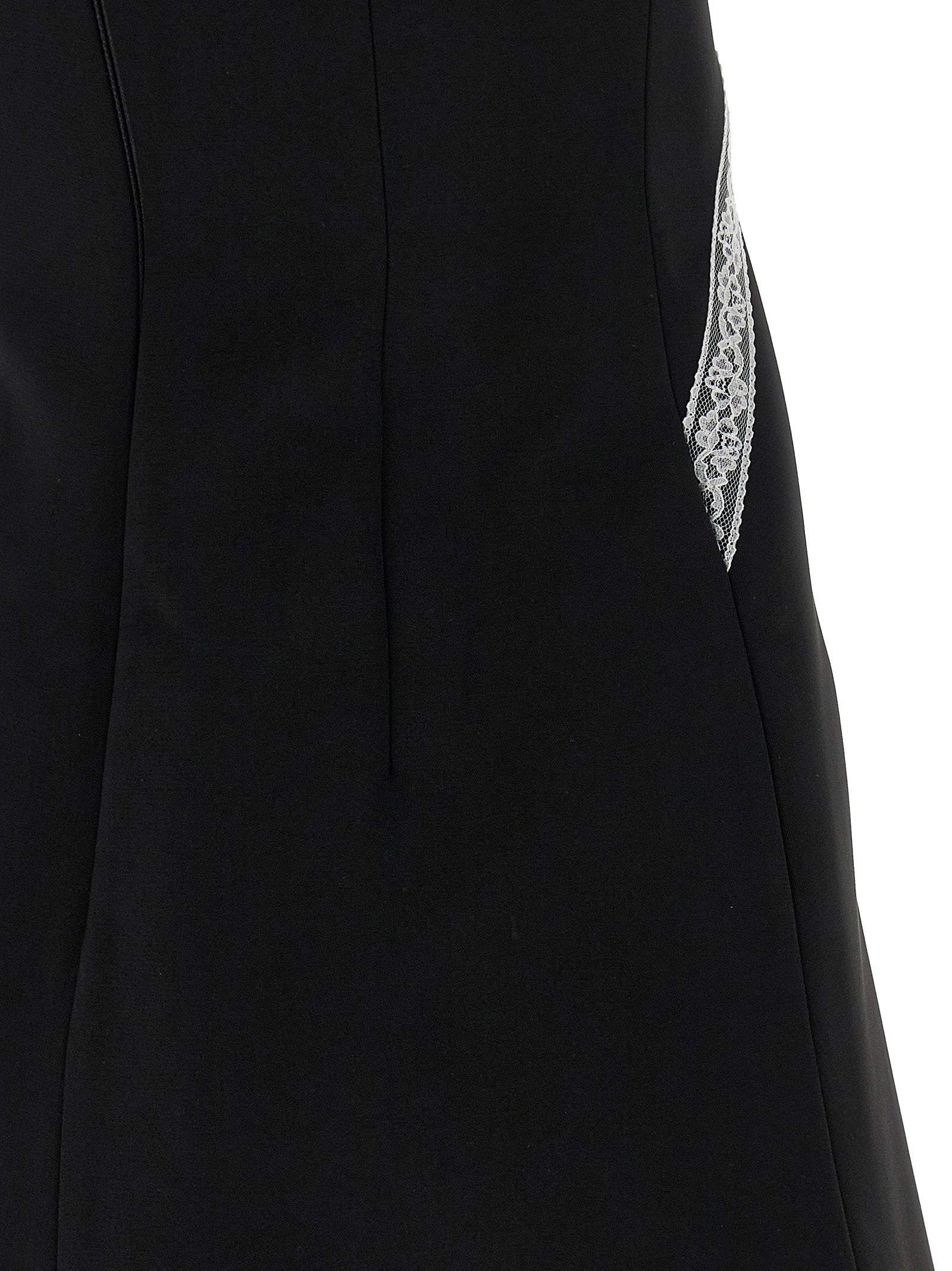 Self Portrait Women 'Black Crêpe Bow Lace Mini' Dress SELF-PORTRAIT