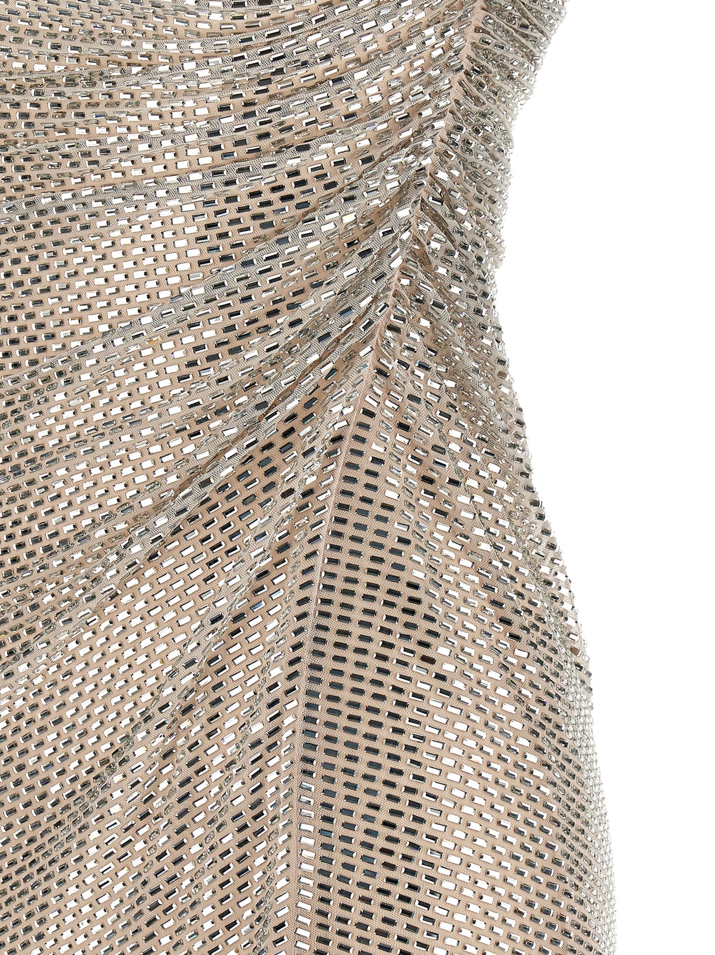 Self Portrait Women 'Champagne Rhinestone Draped Mini' Dress SELF-PORTRAIT