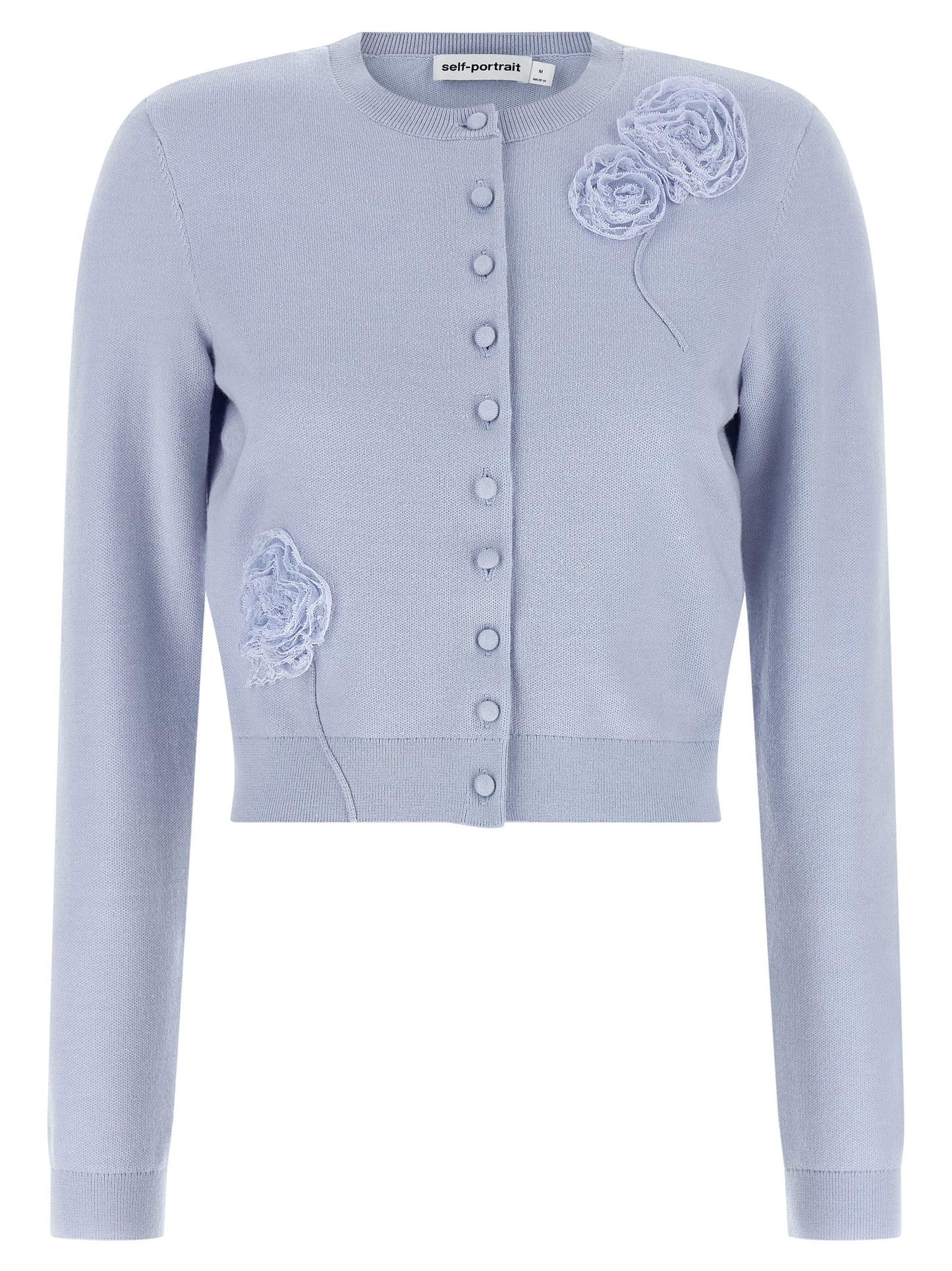Self Portrait Women 'Blue Flower Knit' Cardigan SELF-PORTRAIT