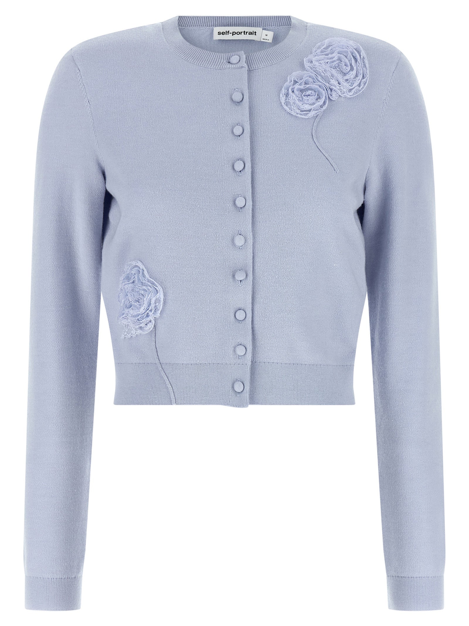 Self Portrait Women 'Blue Flower Knit' Cardigan SELF-PORTRAIT