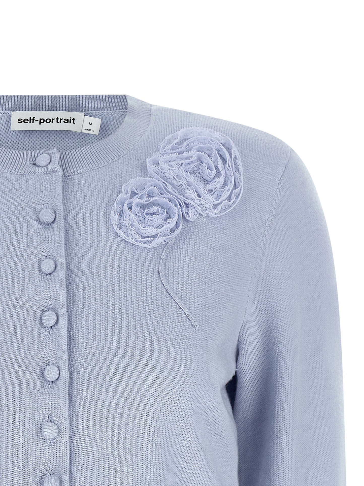Self Portrait Women 'Blue Flower Knit' Cardigan SELF-PORTRAIT