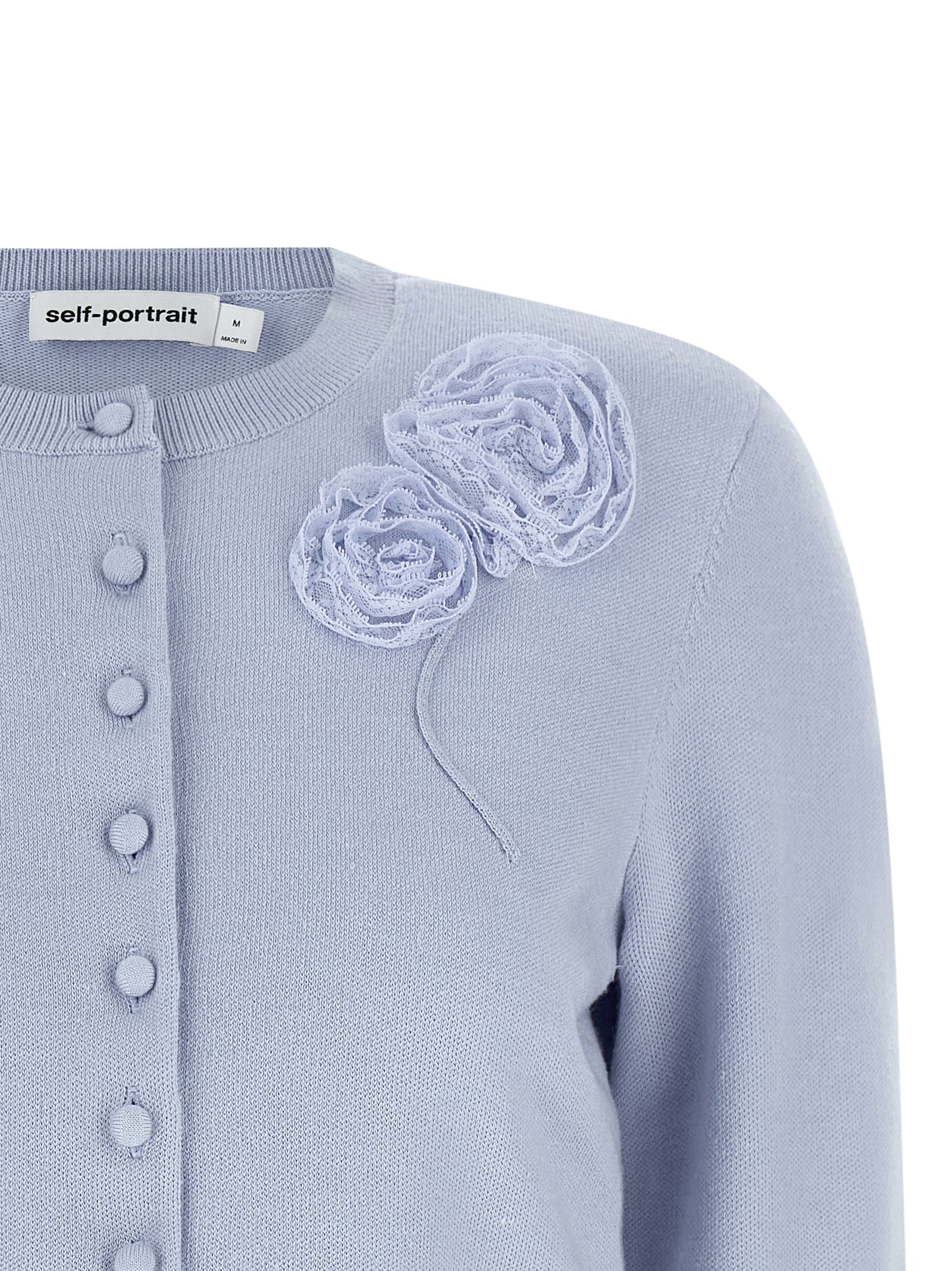 Self Portrait Women 'Blue Flower Knit' Cardigan SELF-PORTRAIT