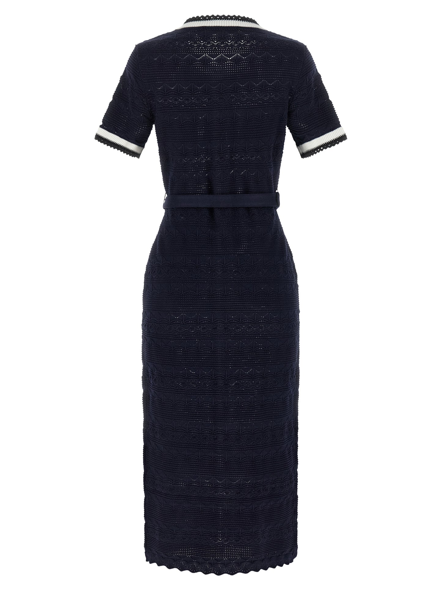 Self Portrait Women 'Navy Pointelle Knit Midi' Dress SELF-PORTRAIT