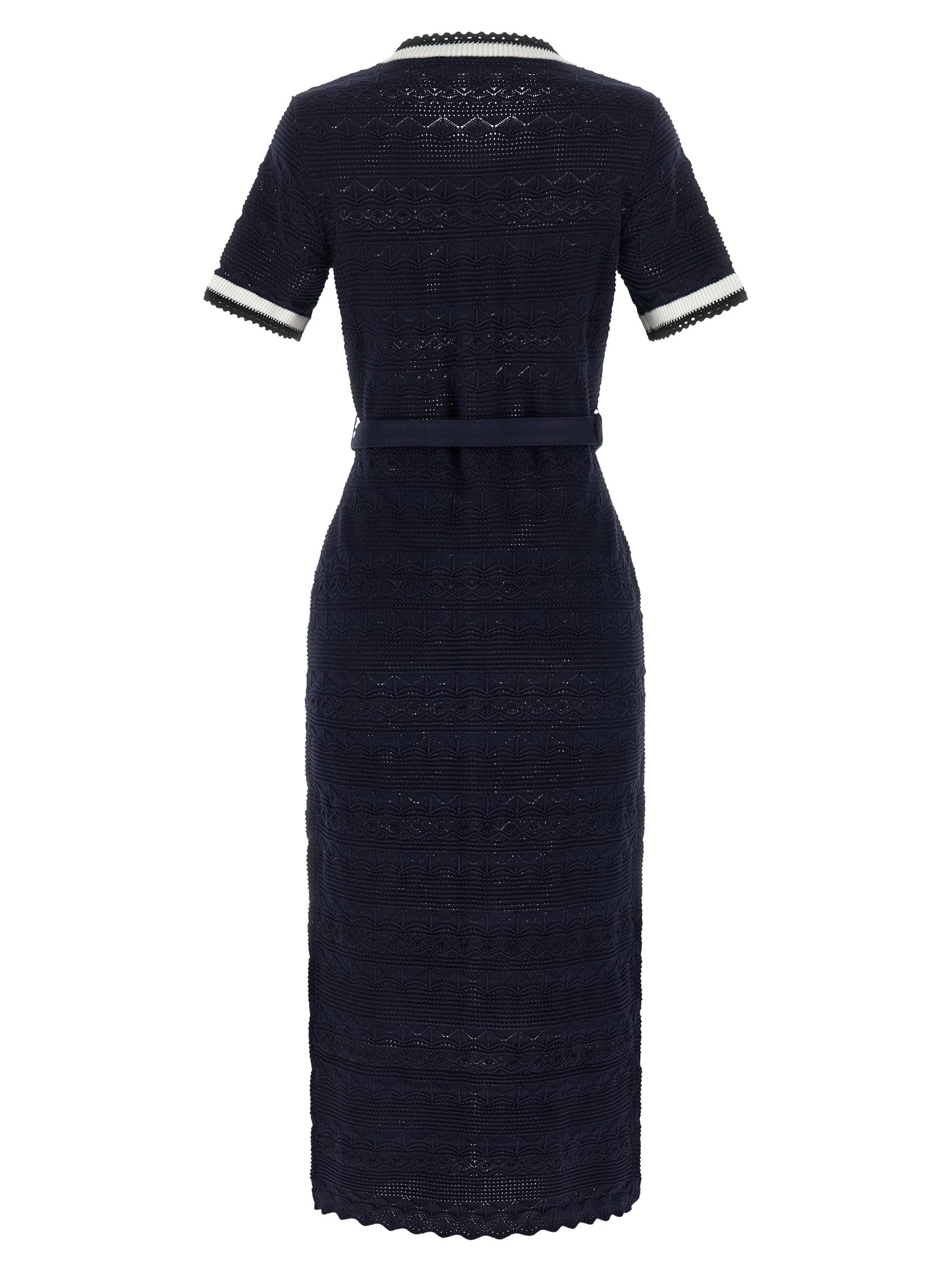 Self Portrait Women 'Navy Pointelle Knit Midi' Dress SELF-PORTRAIT