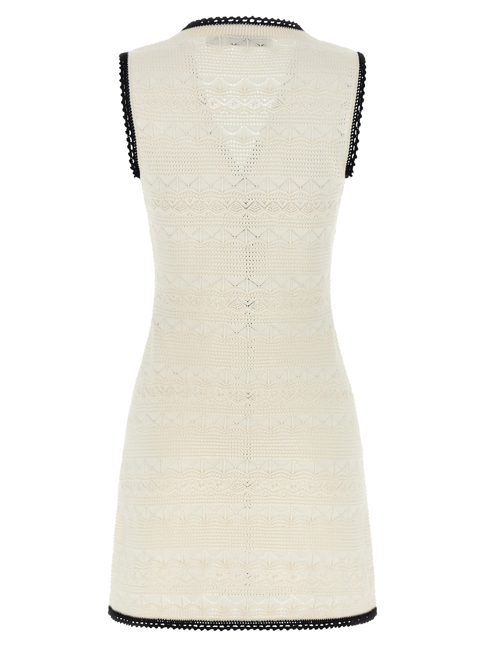 Self Portrait Women 'White Pointelle Knit Mini' Dress SELF-PORTRAIT