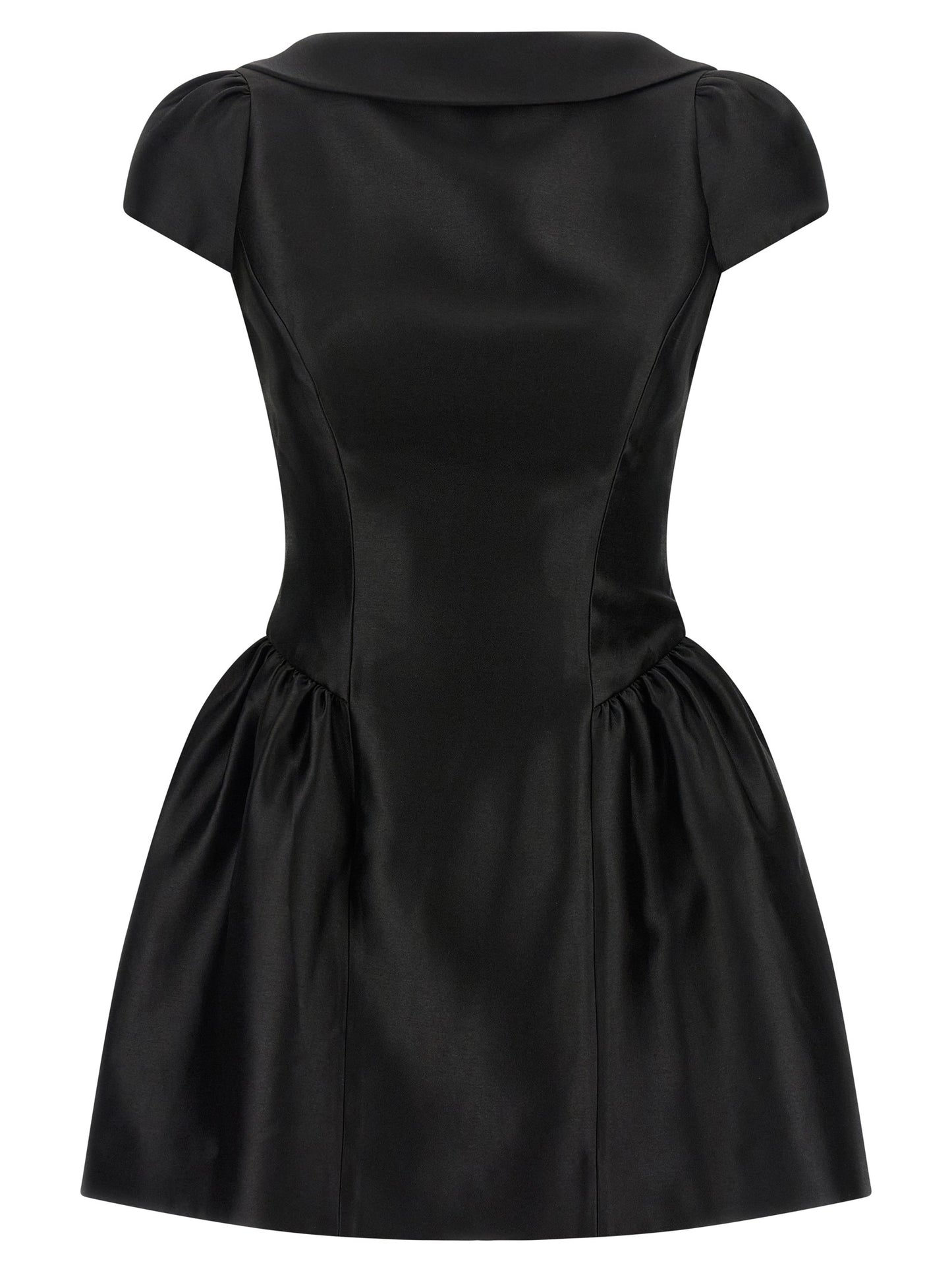 Self Portrait Women 'Black Taffetà Collared Mini' Dress SELF-PORTRAIT