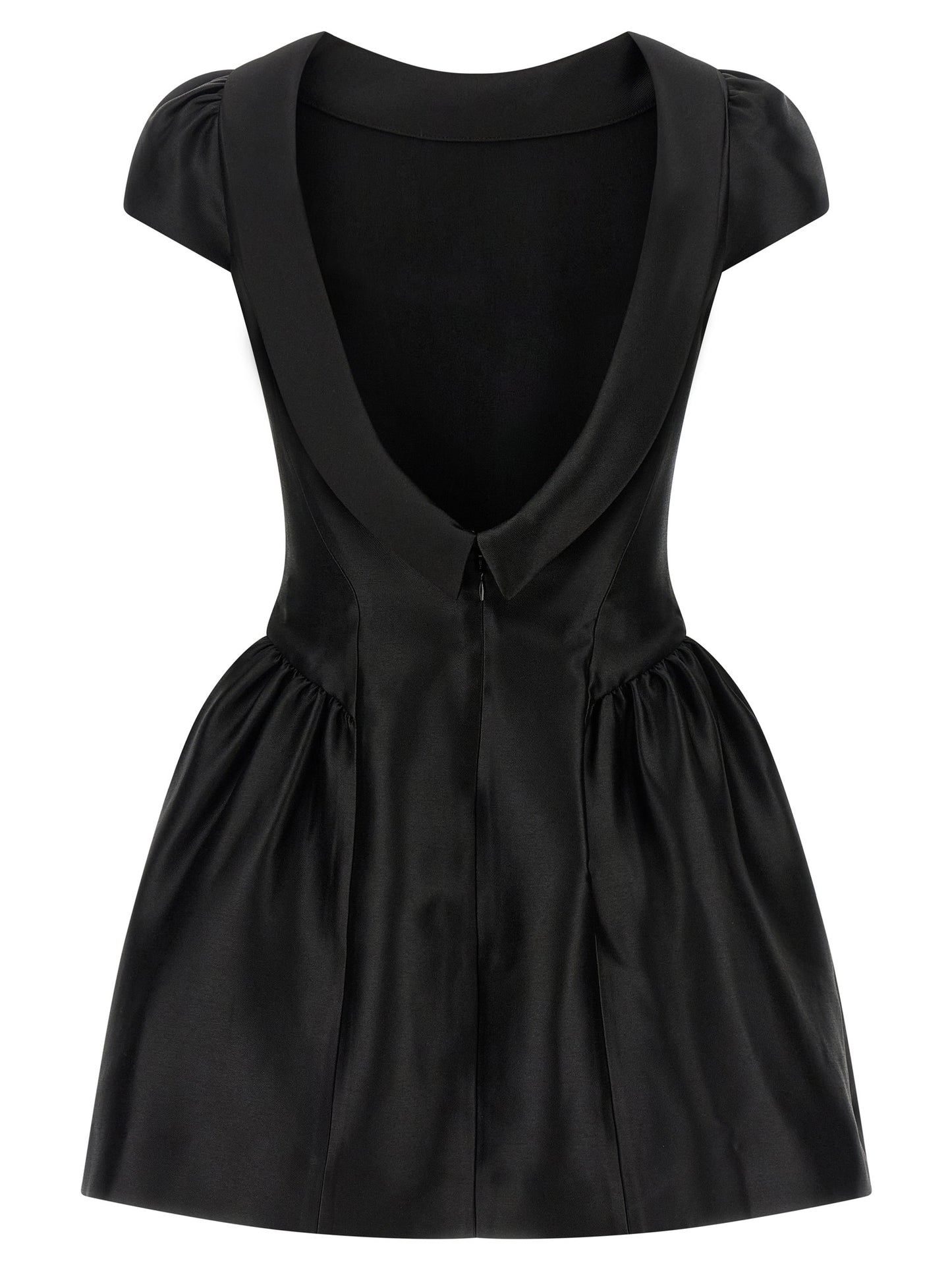 Self Portrait Women 'Black Taffetà Collared Mini' Dress SELF-PORTRAIT