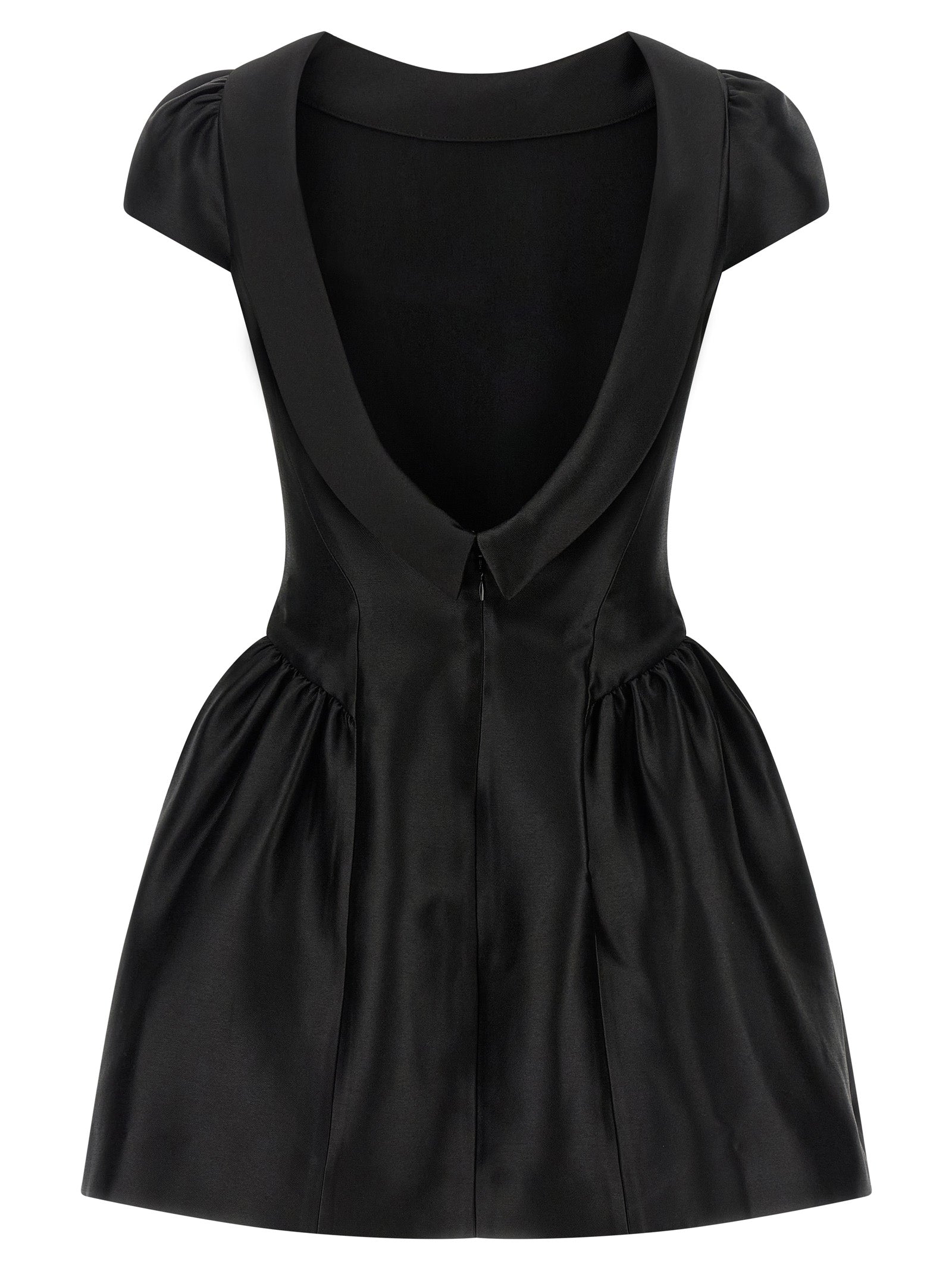 Self Portrait Women 'Black Taffetà Collared Mini' Dress SELF-PORTRAIT