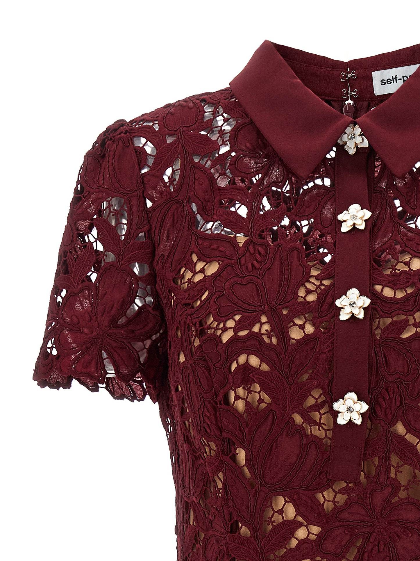 Self Portrait Women 'Burgundy Lace Mini' Dress SELF-PORTRAIT