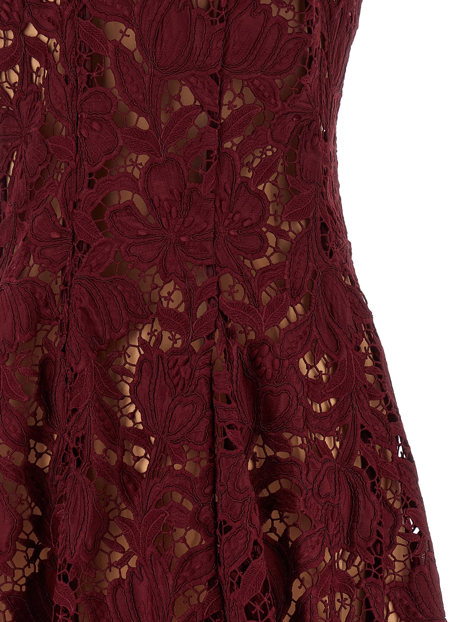Self Portrait Women 'Burgundy Lace Mini' Dress SELF-PORTRAIT