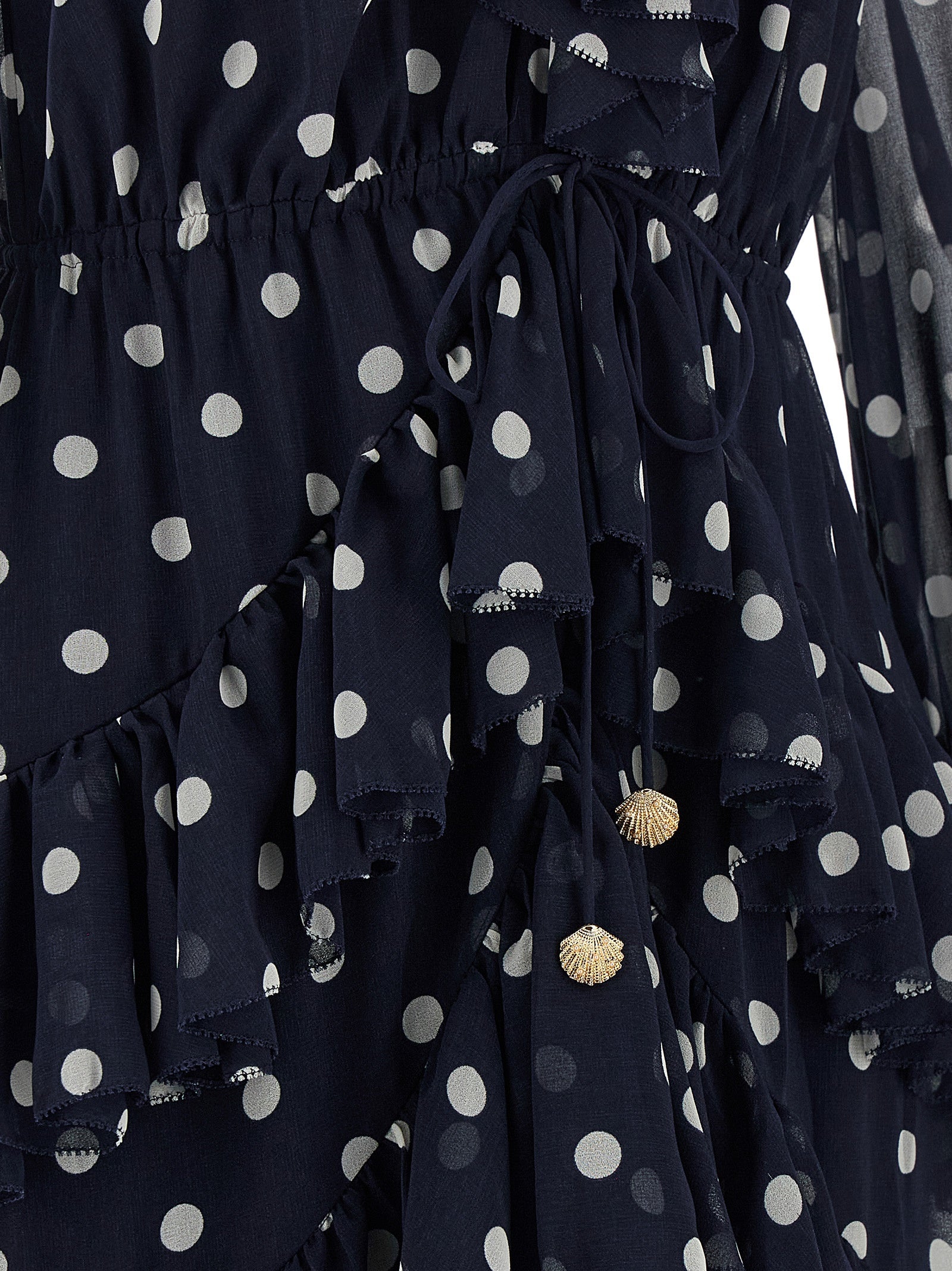 Self Portrait Women 'Polka Dot Georgette Ruffle Maxi' Dress SELF-PORTRAIT
