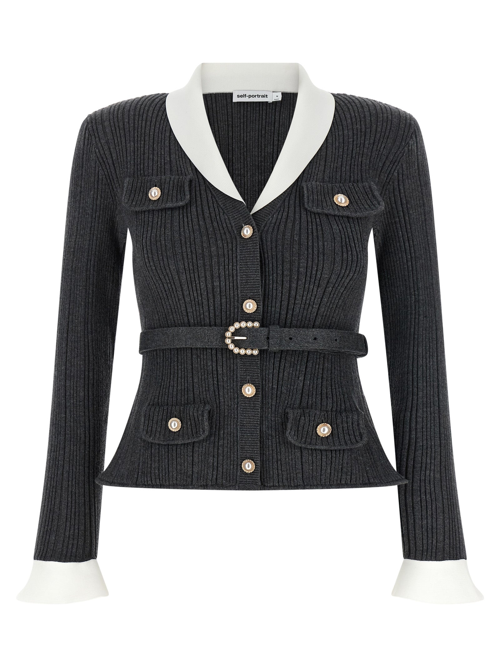 Self Portrait Women Ribbed Cardigan SELF-PORTRAIT