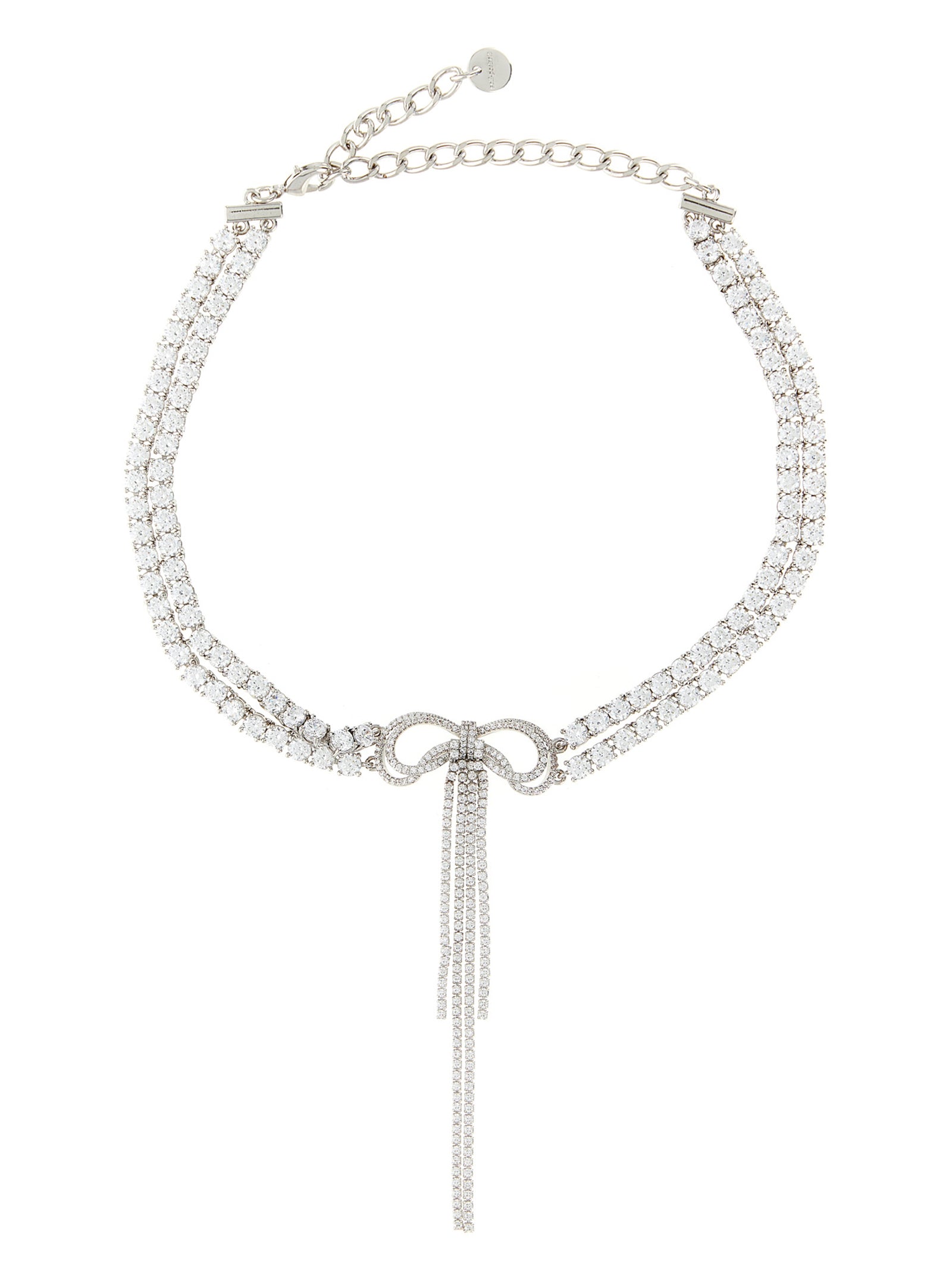 Self Portrait Women 'Double Crystal Bow' Necklace SELF-PORTRAIT