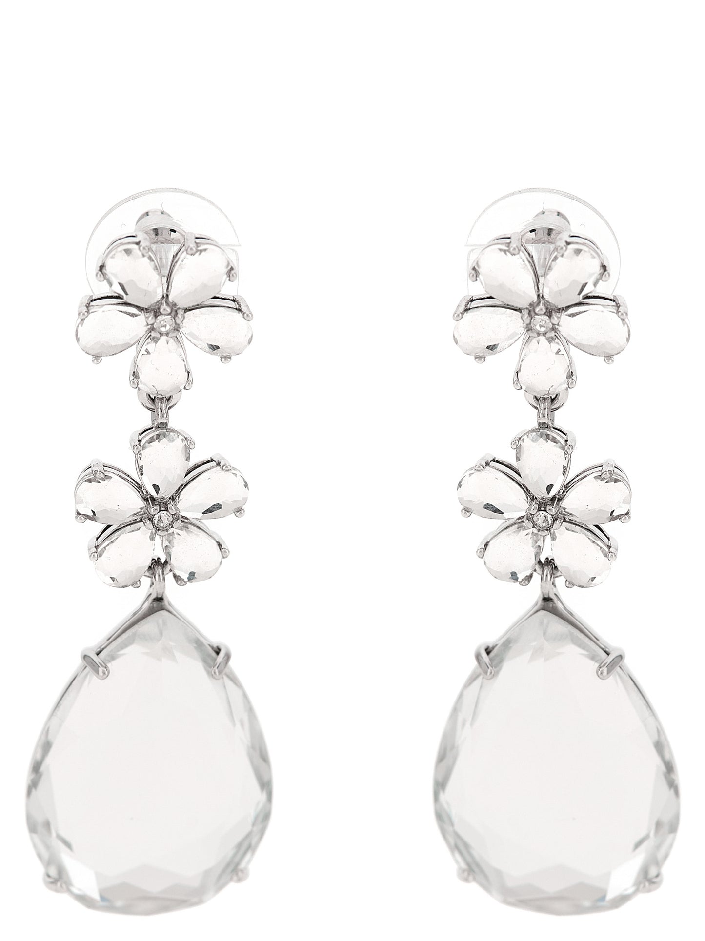 Self Portrait Women 'Crystal Flower Tiered' Earrings SELF-PORTRAIT