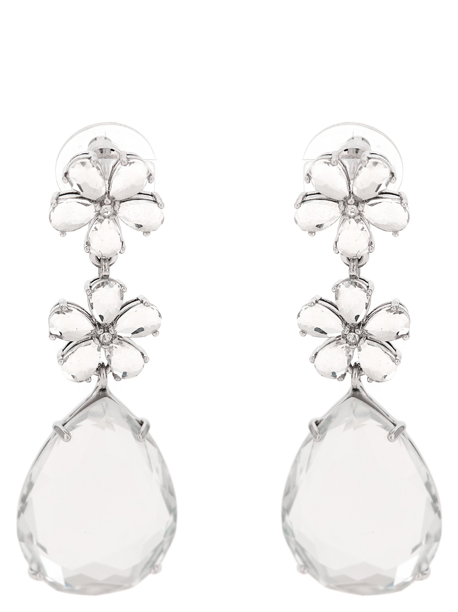 Self Portrait Women 'Crystal Flower Tiered' Earrings SELF-PORTRAIT