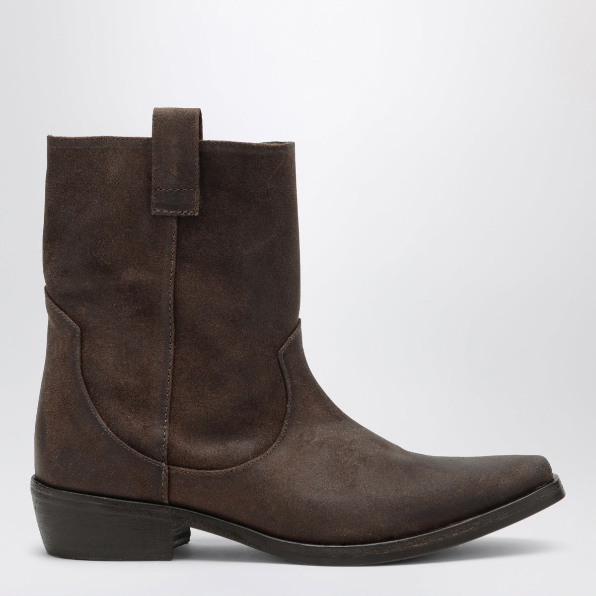 Jude Dark Brown Cas Cowboy Ankle Boots Women Jude