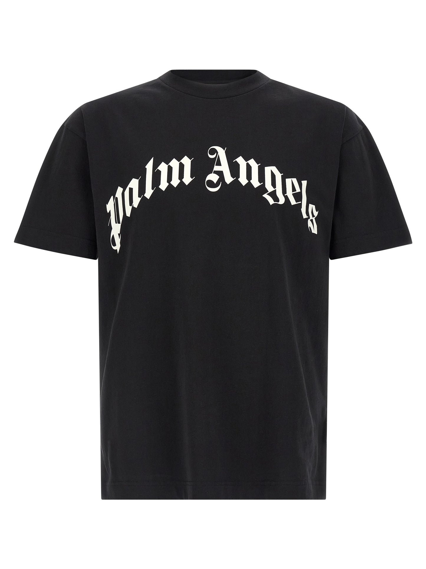 Palm Angels Men 'Curved Logo' T-Shirt