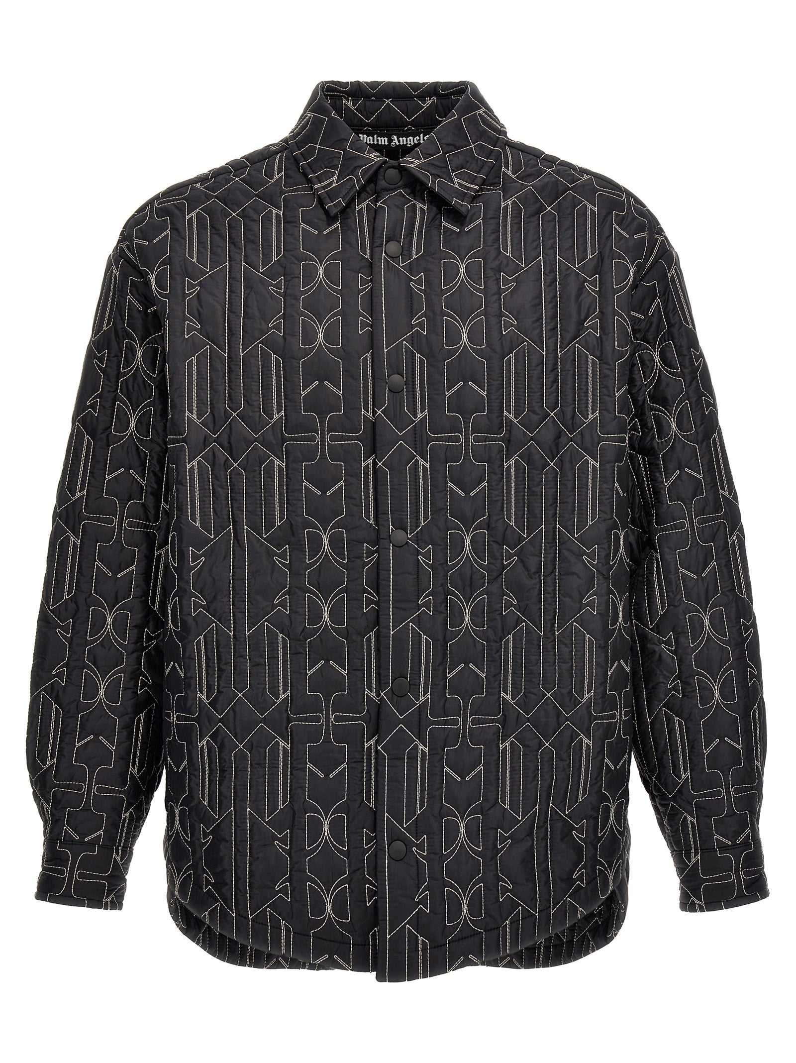 Palm Angels Men All Monogram Quilted Dover Jacket PALM ANGELS