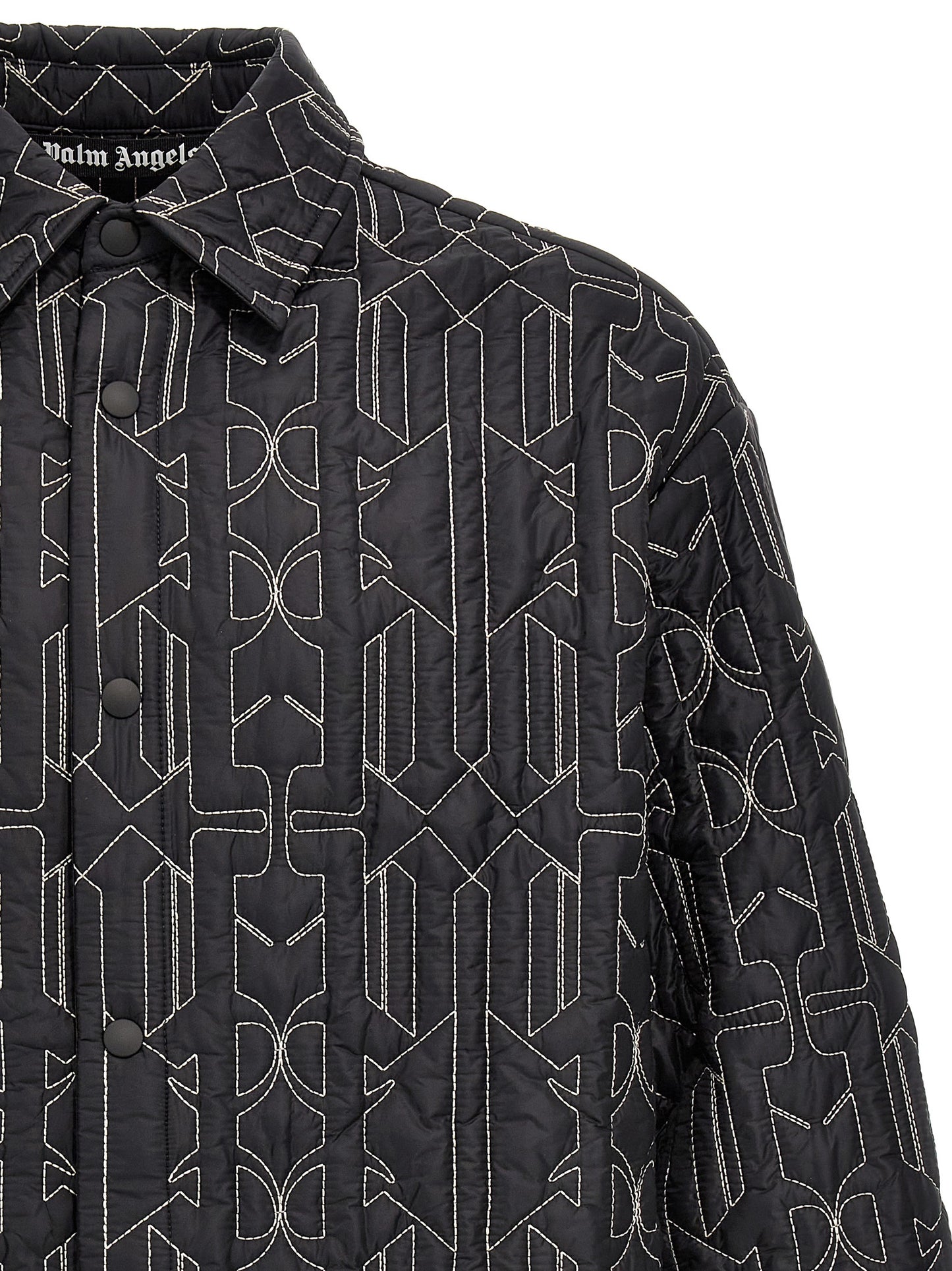 Palm Angels Men All Monogram Quilted Dover Jacket PALM ANGELS