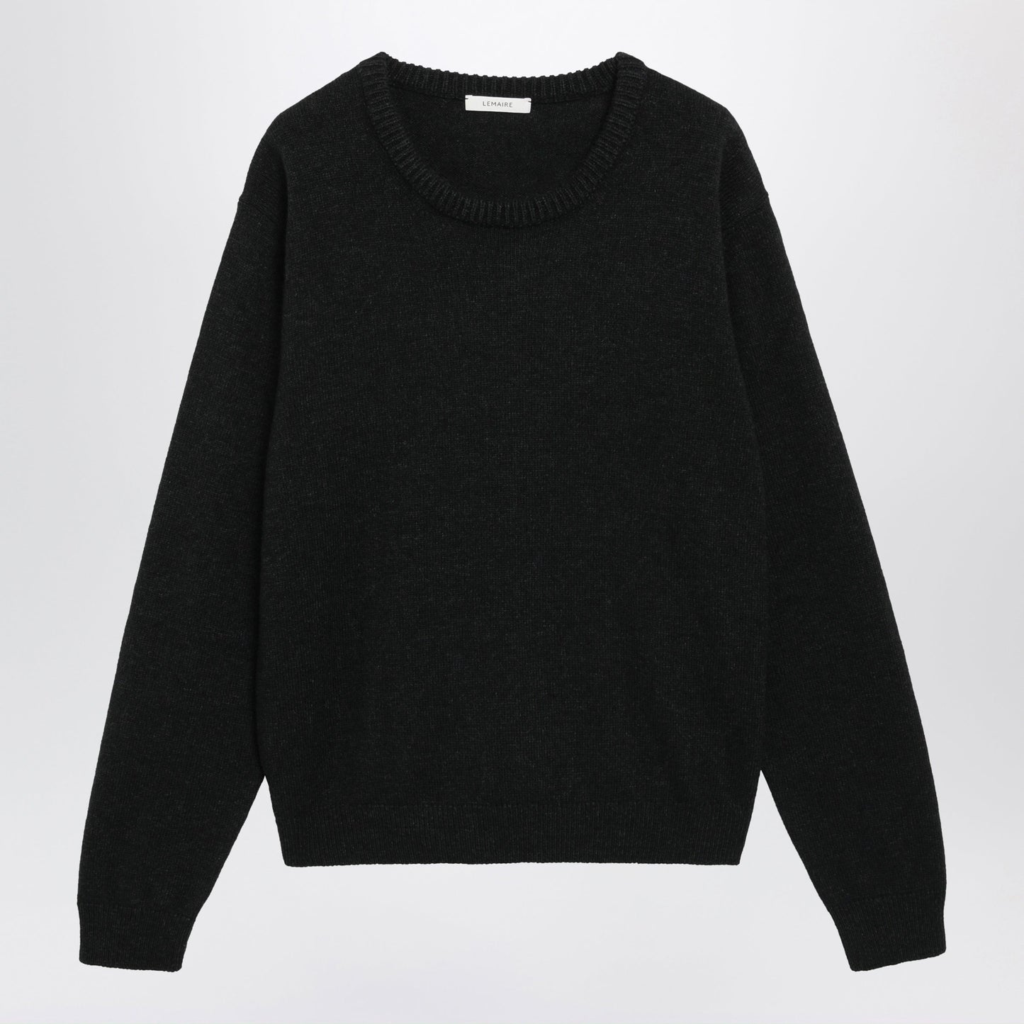 Lemaire Coal Alpaca Wool Blend Crew Neck Sweater Men LEMAIRE