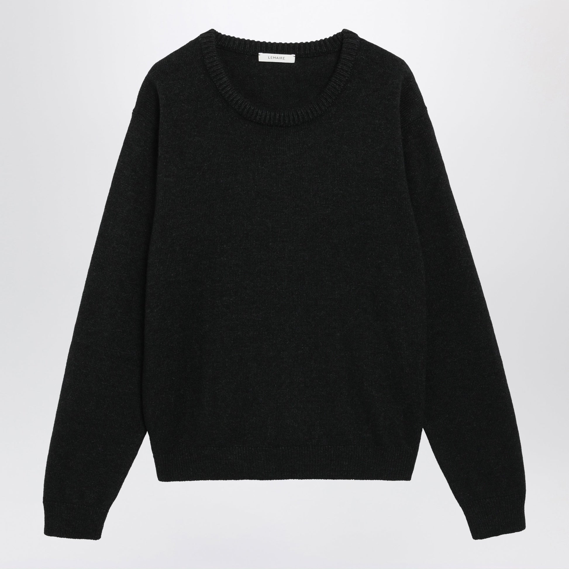 Lemaire Coal Alpaca Wool Blend Crew Neck Sweater Men LEMAIRE