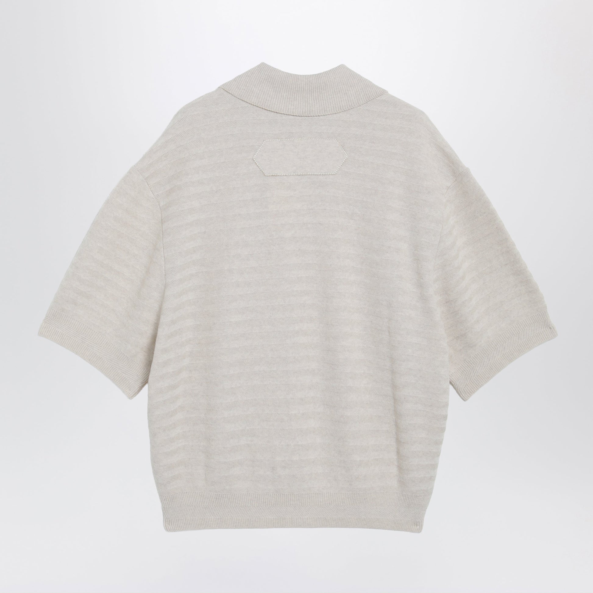Jacquemus Light Beige Polo In Cotton And Silk Men JACQUEMUS