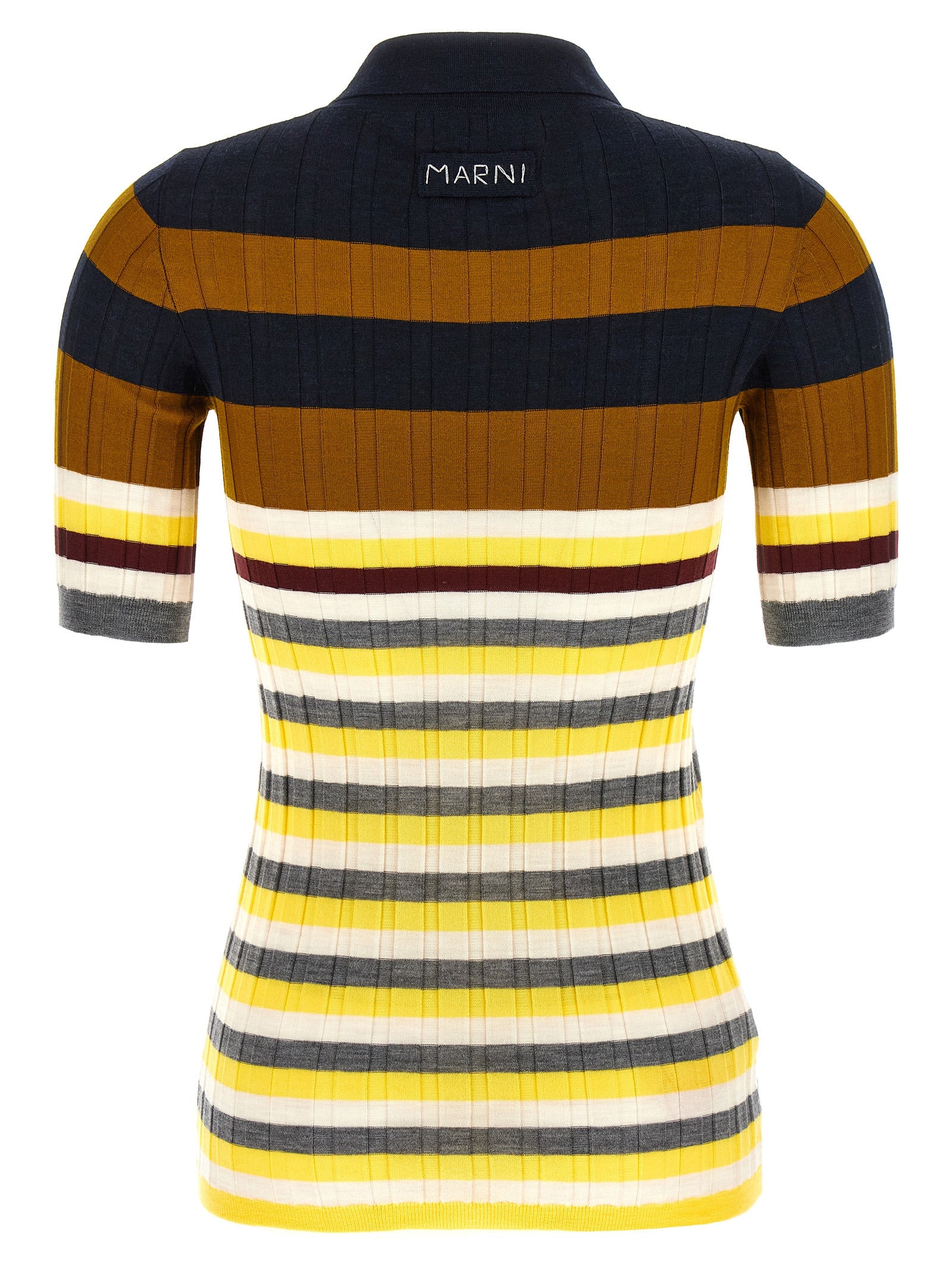 Marni Women Ribbed Wool Polo Shirt MARNI