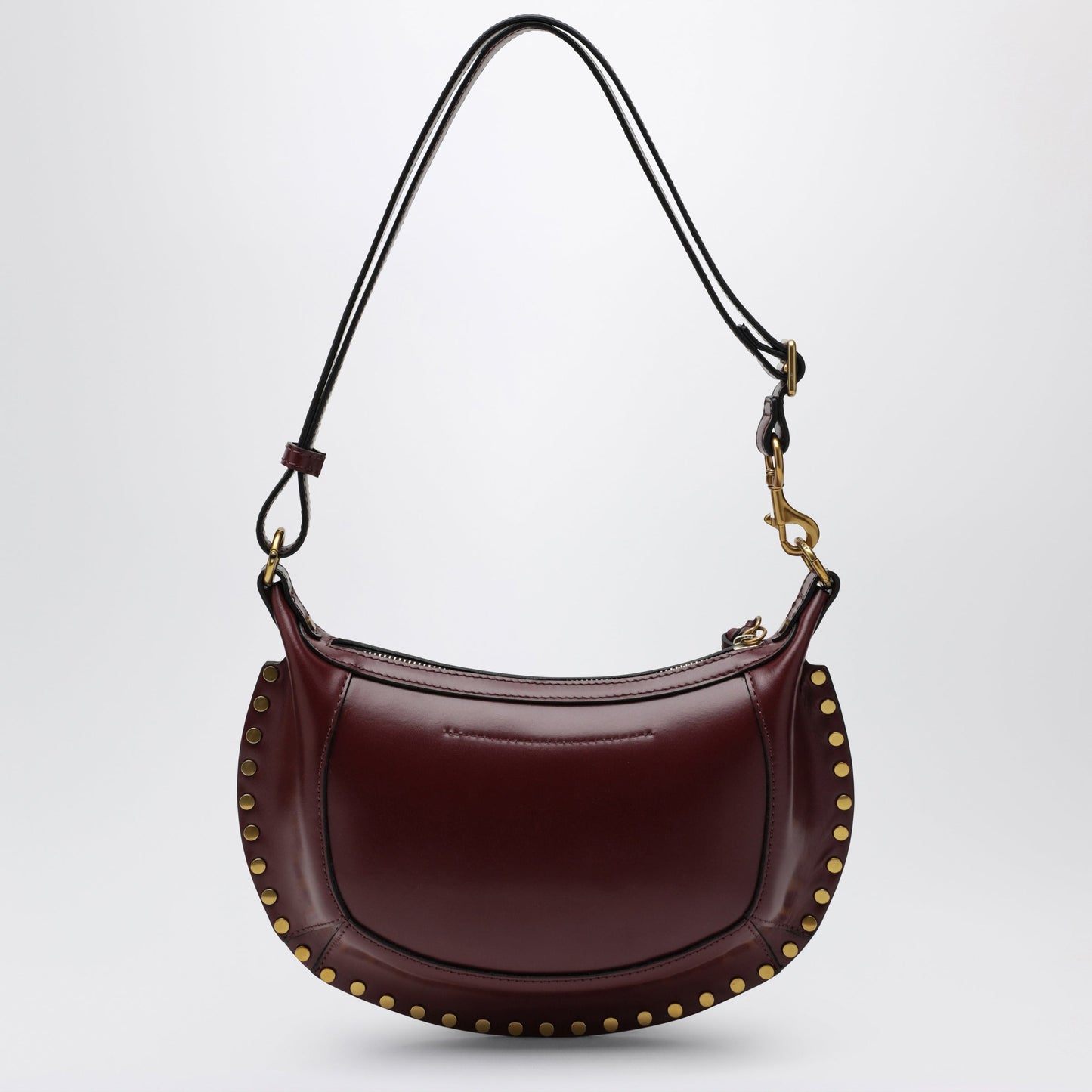 Isabel Marant Oskan Moon Shoulder Bag In Calfskin Burgundy Women ISABEL MARANT