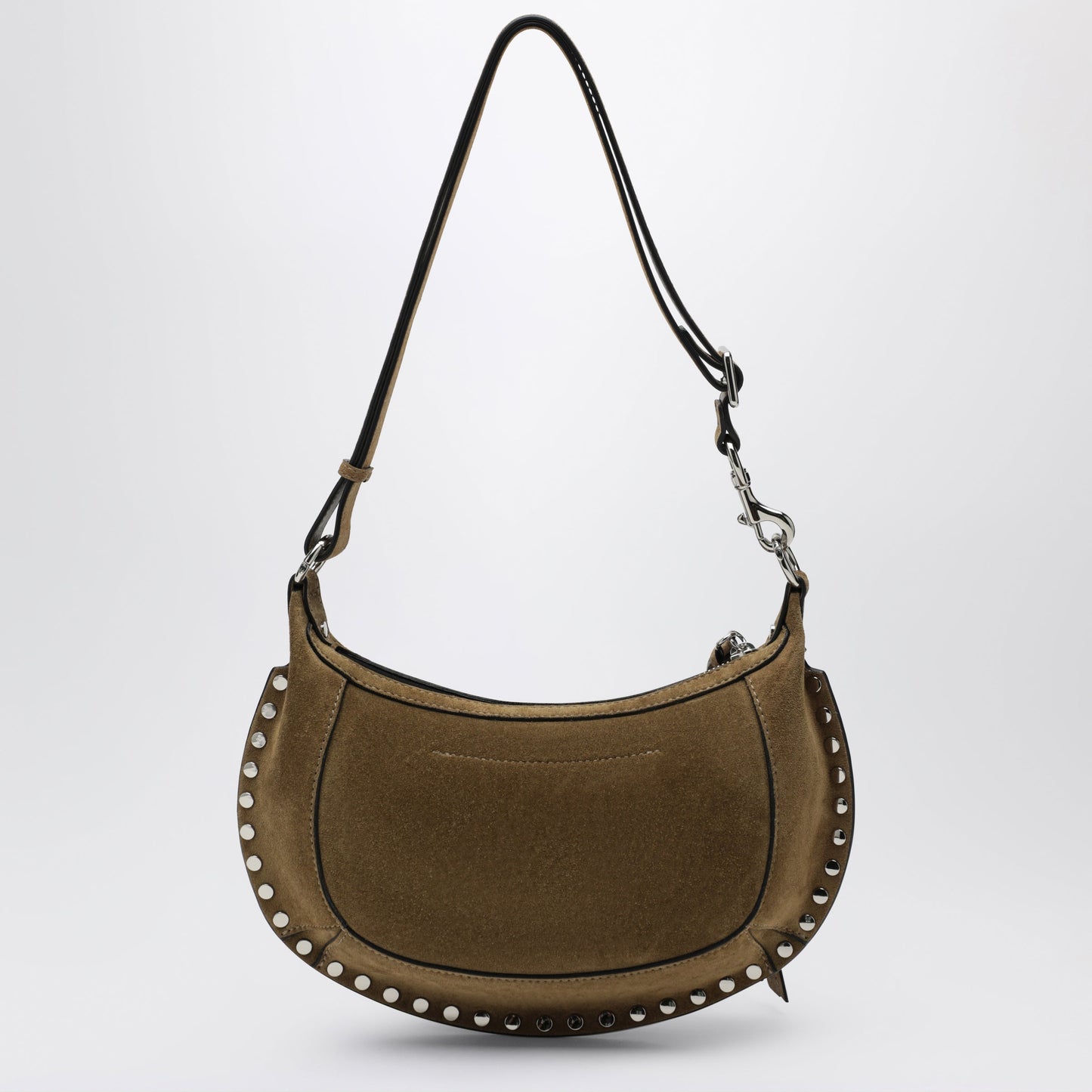 Isabel Marant Oskan Moon Shoulder Bag In Taupe Suede Women ISABEL MARANT
