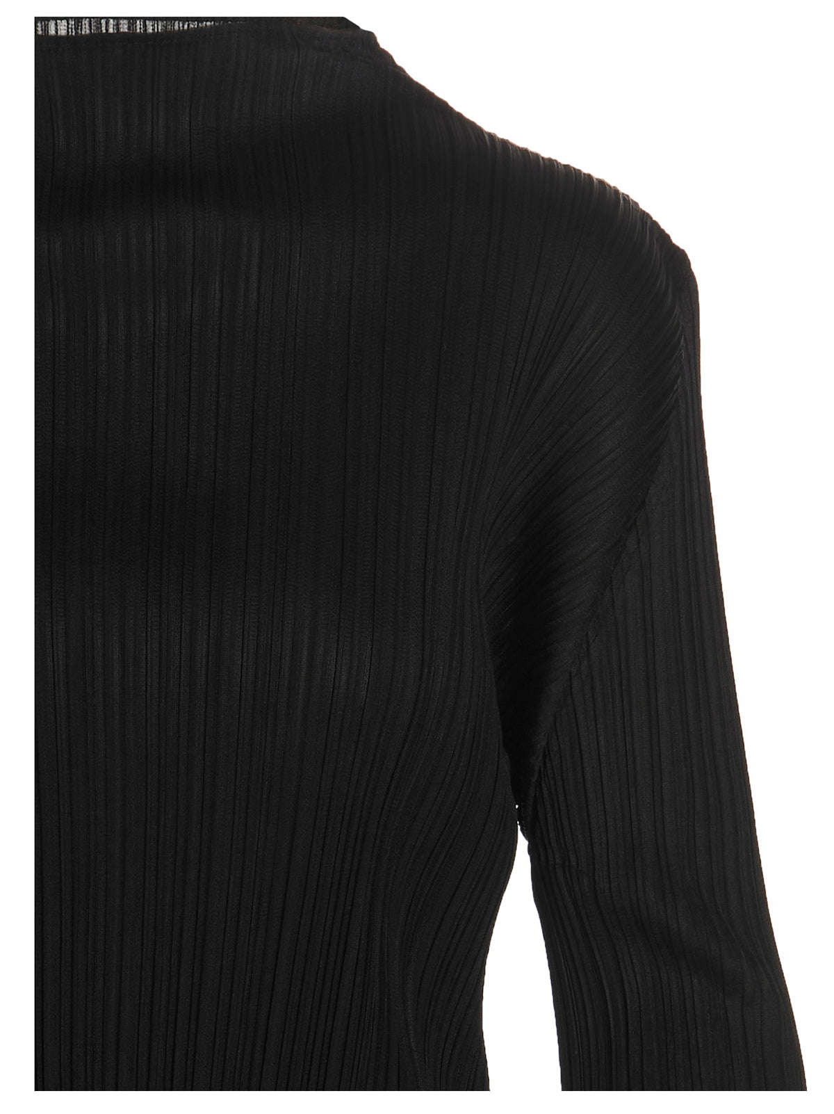 Pleats Please Issey Miyake Women 'Basics' Black Long Sleeve Top PLEATS PLEASE ISSEY MIYAKE