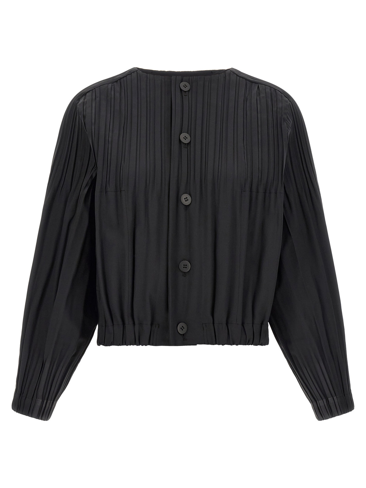 Pleats Please Issey Miyake Women Black 'Smooth Coat' Coat PLEATS PLEASE ISSEY MIYAKE