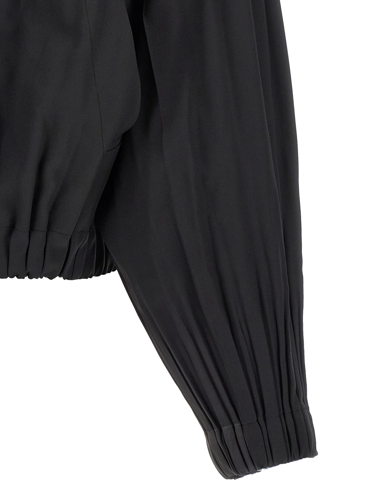Pleats Please Issey Miyake Women Black 'Smooth Coat' Coat PLEATS PLEASE ISSEY MIYAKE