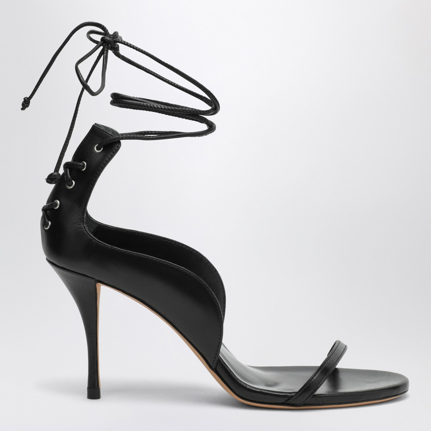Jude Issa Black Leather Sandals Women Jude
