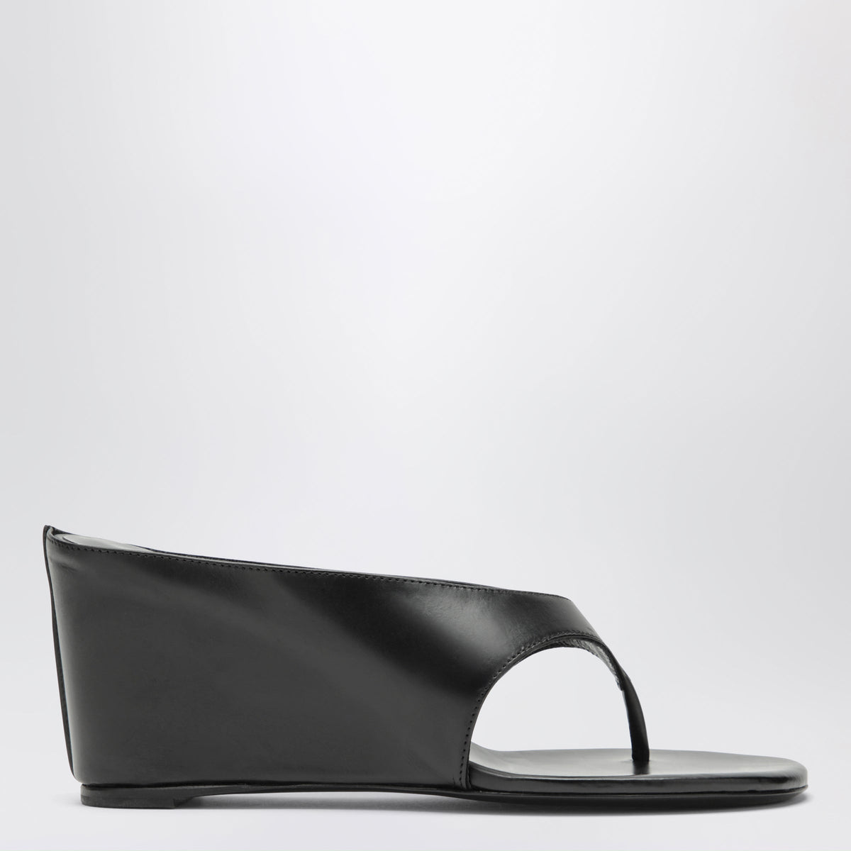 Jude Black Leather Thong Sandals Women Jude