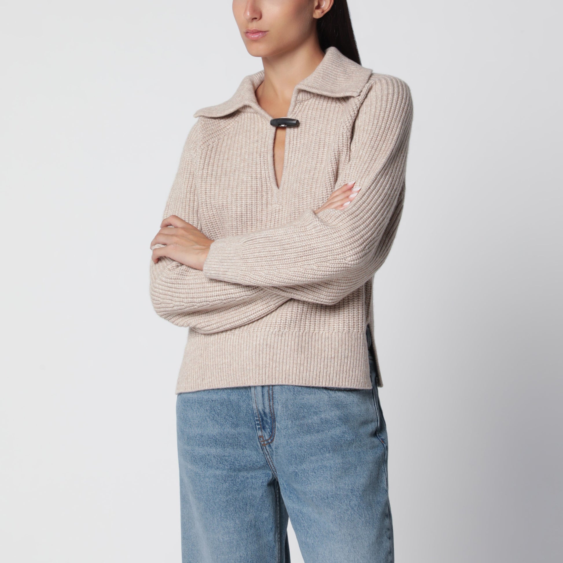 Isabel Marant Beige Wool And Cashmere Sweater Women ISABEL MARANT