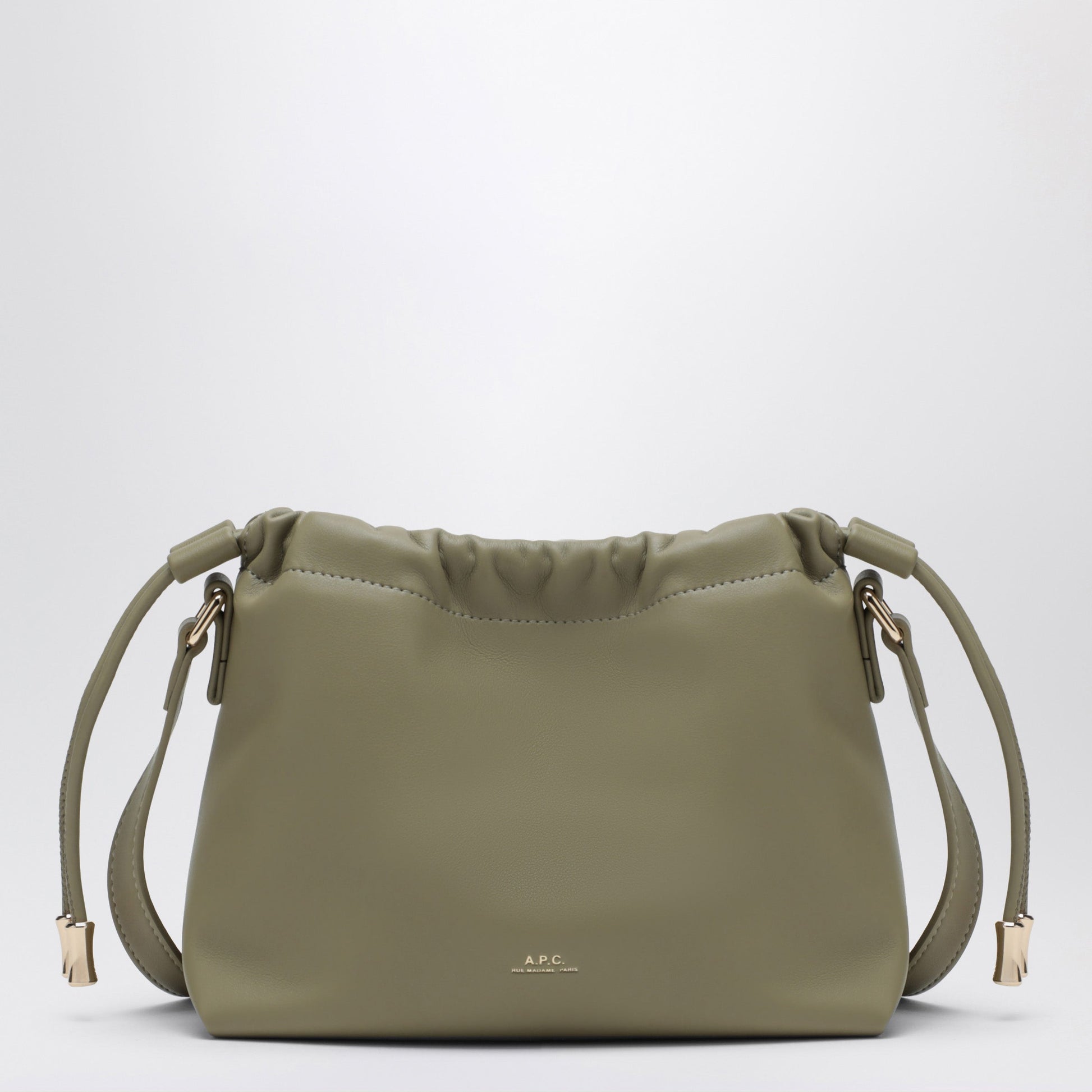A.P.C. Clay Green Ninon Mini Recycled Leather-Effect Bag Women A.P.C.
