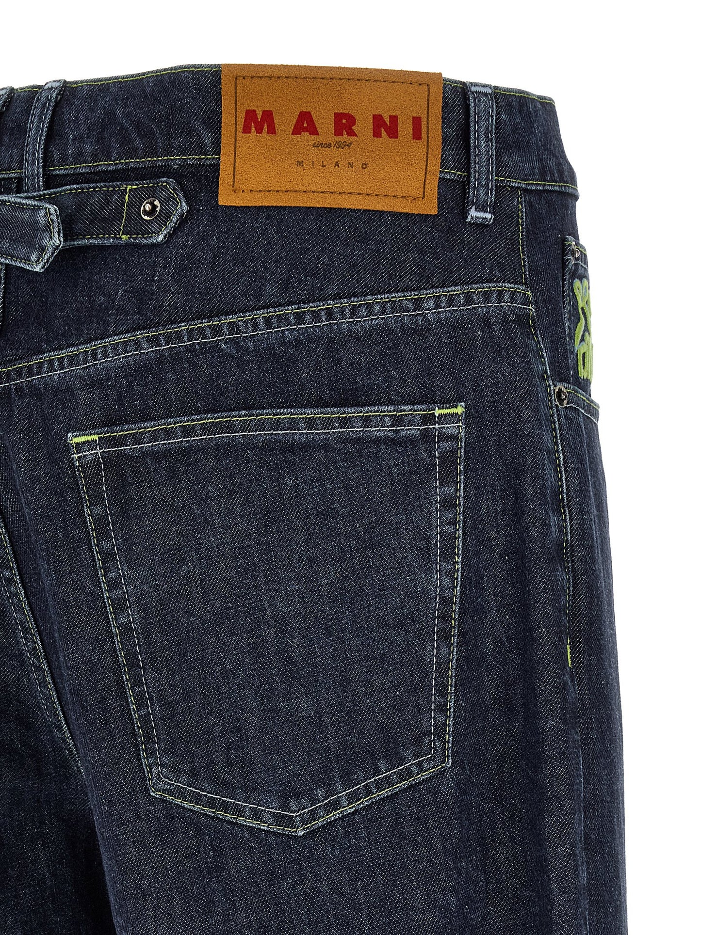 Marni Men Logo Embroidery Jeans MARNI