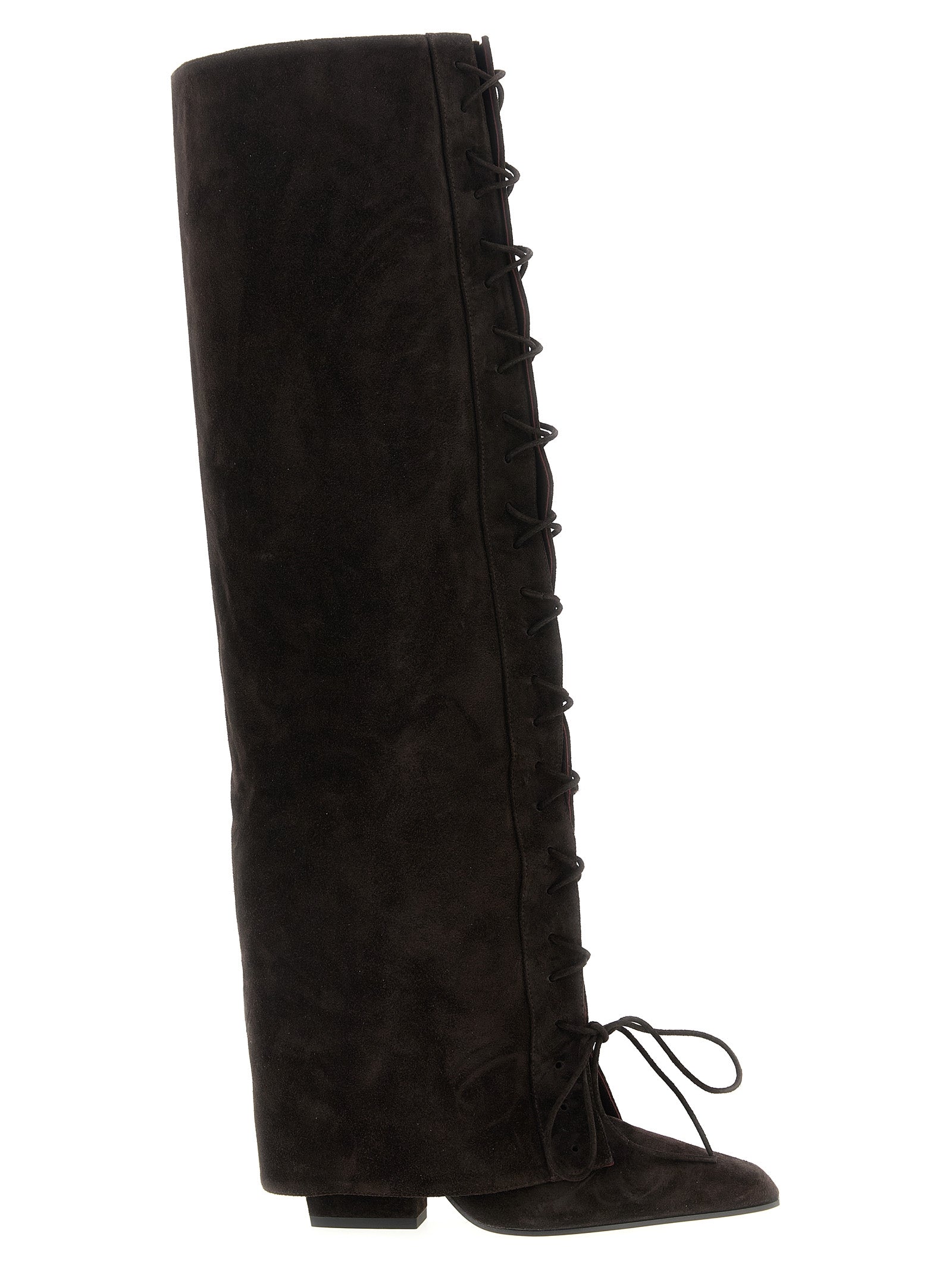 Paris Texas Women 'Jane Fold Over Lace Up' Boots PARIS TEXAS