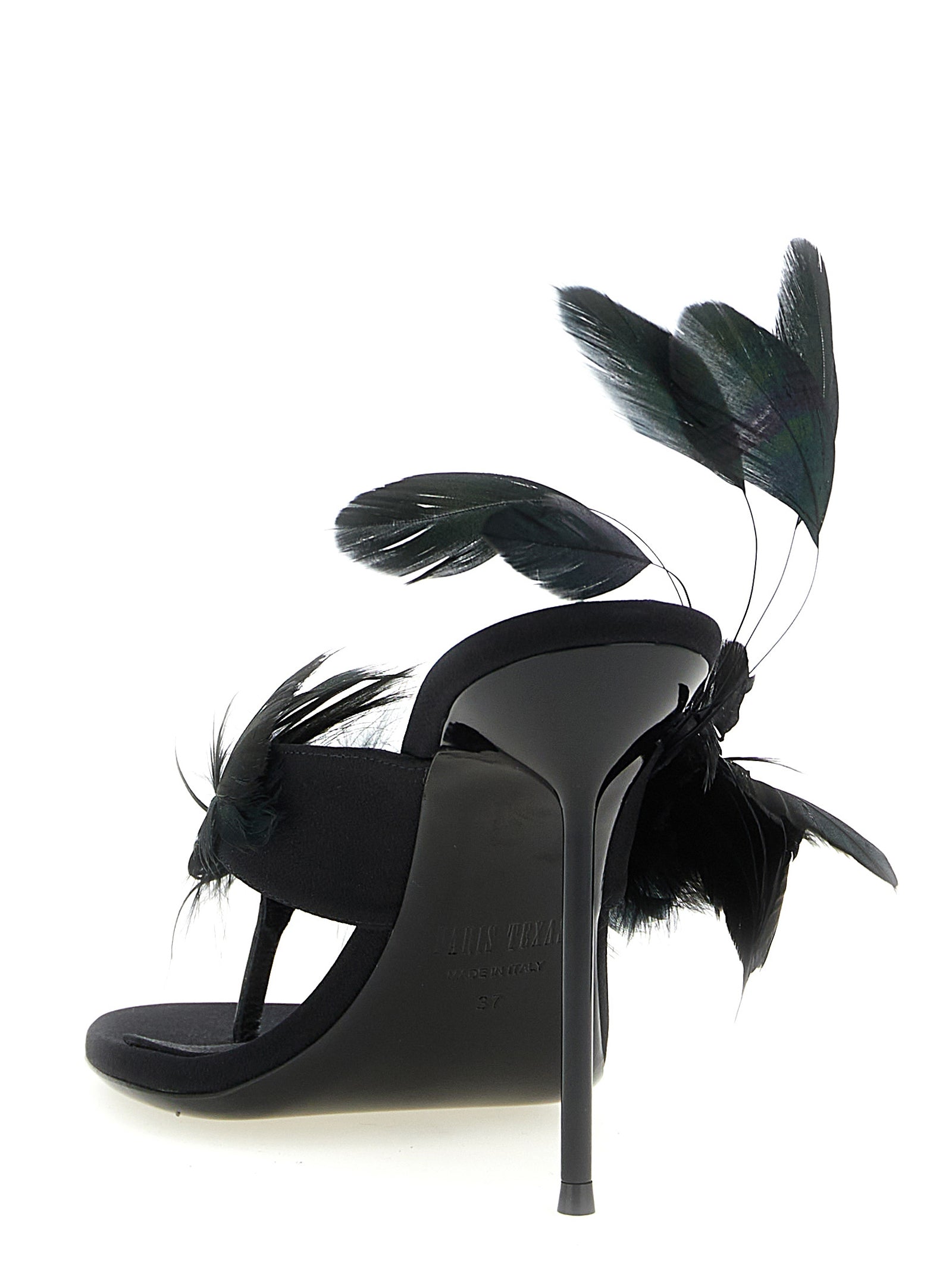 Paris Texas Women 'Lidia Feather Thong' Mules PARIS TEXAS